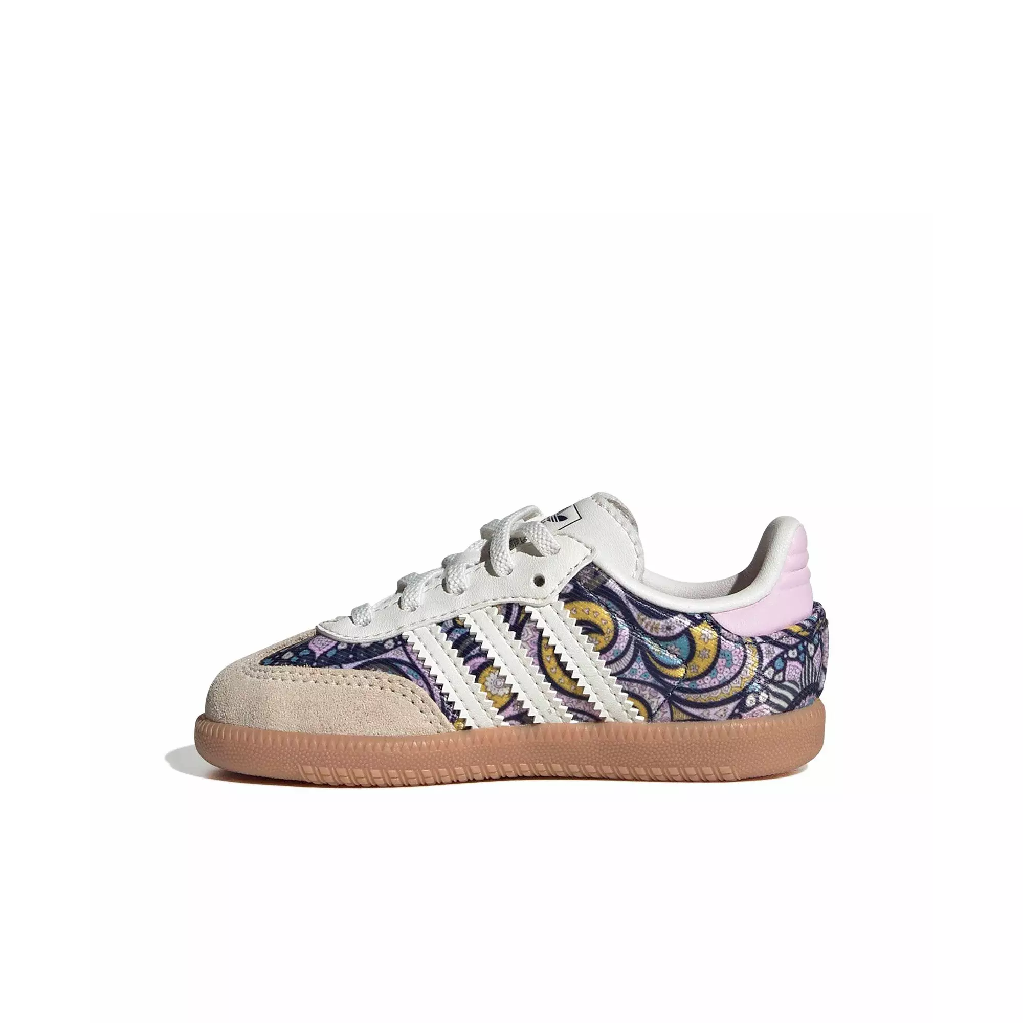 adidas Originals Liberty Samba OG "Core White/Orchid Fusion/Gum 2" Toddler Girls' Shoe - WHITE/ORCHID/GUM
