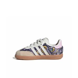 adidas Originals Liberty Samba OG "Core White/Orchid Fusion/Gum 2" Toddler Girls' Shoe