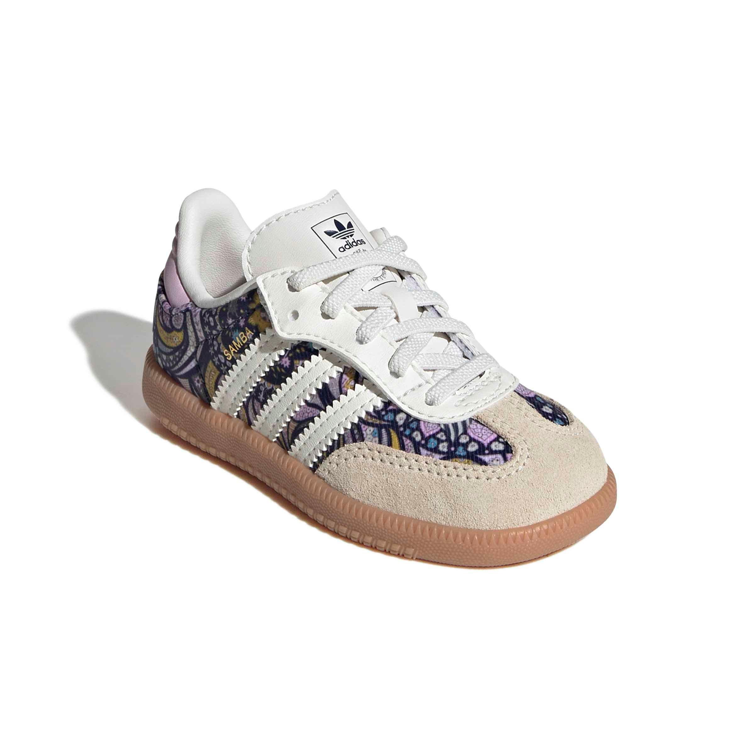 adidas Originals Liberty Samba OG "Core White/Orchid Fusion/Gum 2" Toddler Girls' Shoe - WHITE/ORCHID/GUM Thumbnail View 3