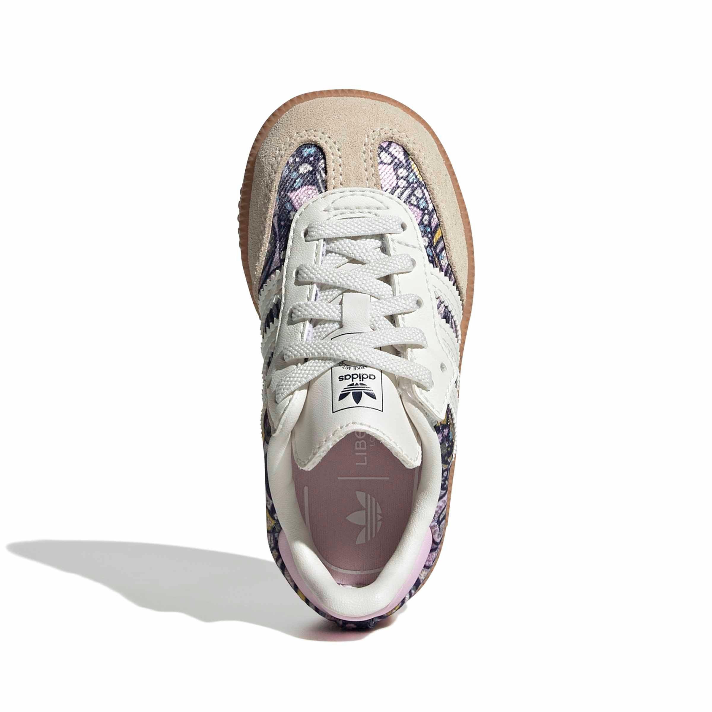 adidas Originals Liberty Samba OG "Core White/Orchid Fusion/Gum 2" Toddler Girls' Shoe - WHITE/ORCHID/GUM Thumbnail View 5