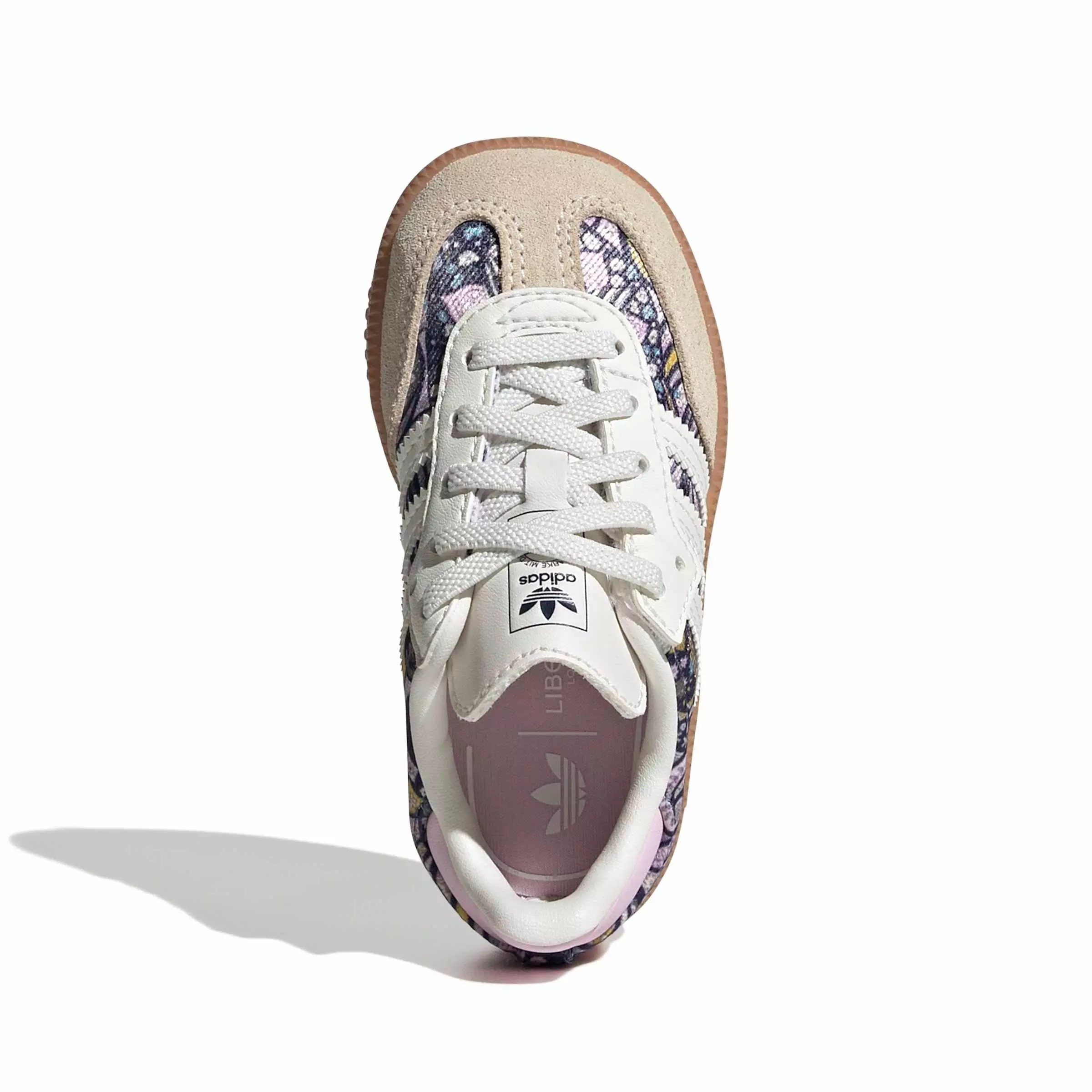 adidas Originals Liberty Samba OG "Core White/Orchid Fusion/Gum 2" Toddler Girls' Shoe - WHITE/ORCHID/GUM