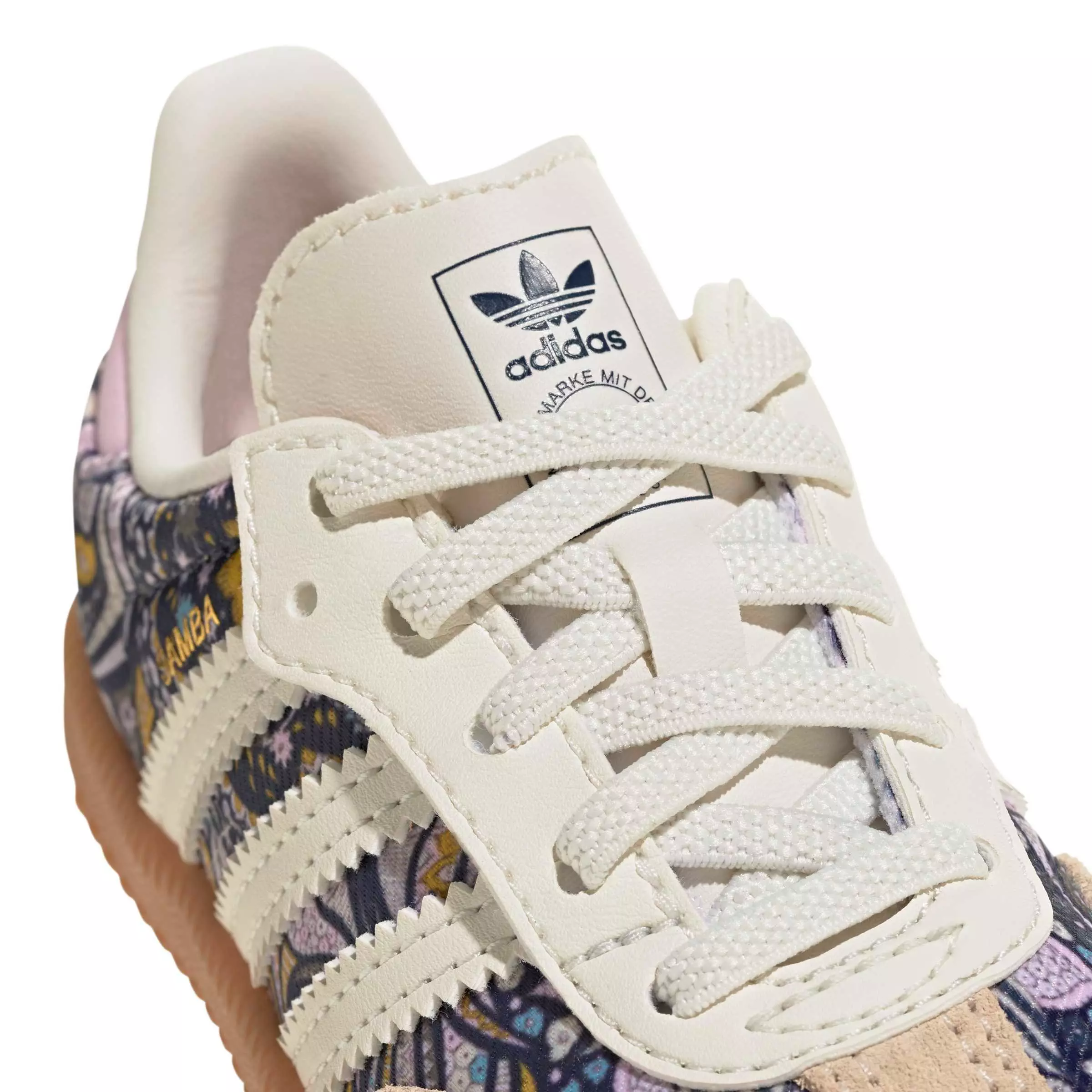 adidas Originals Liberty Samba OG "Core White/Orchid Fusion/Gum 2" Toddler Girls' Shoe - WHITE/ORCHID/GUM