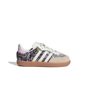 adidas Originals Liberty Samba OG "Core White/Orchid Fusion/Gum 2" Toddler Girls' Shoe