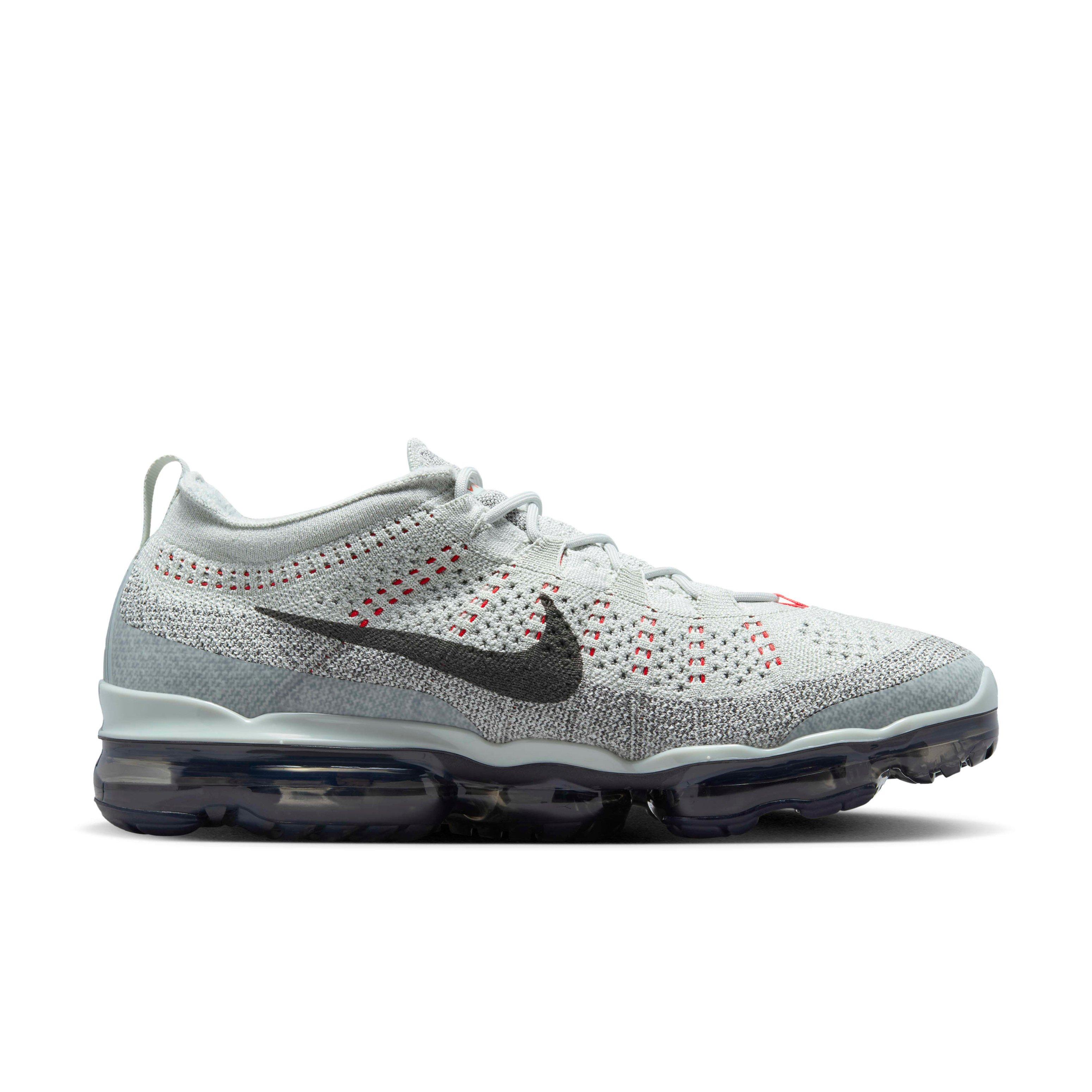 Nike Air VaporMax 2023 Flyknit "Light Silver/Picante Red/Anthracite/Smoke Grey" Men's Shoe - LT SILVER/RED/ANTHRACITE/GREY Thumbnail View 1