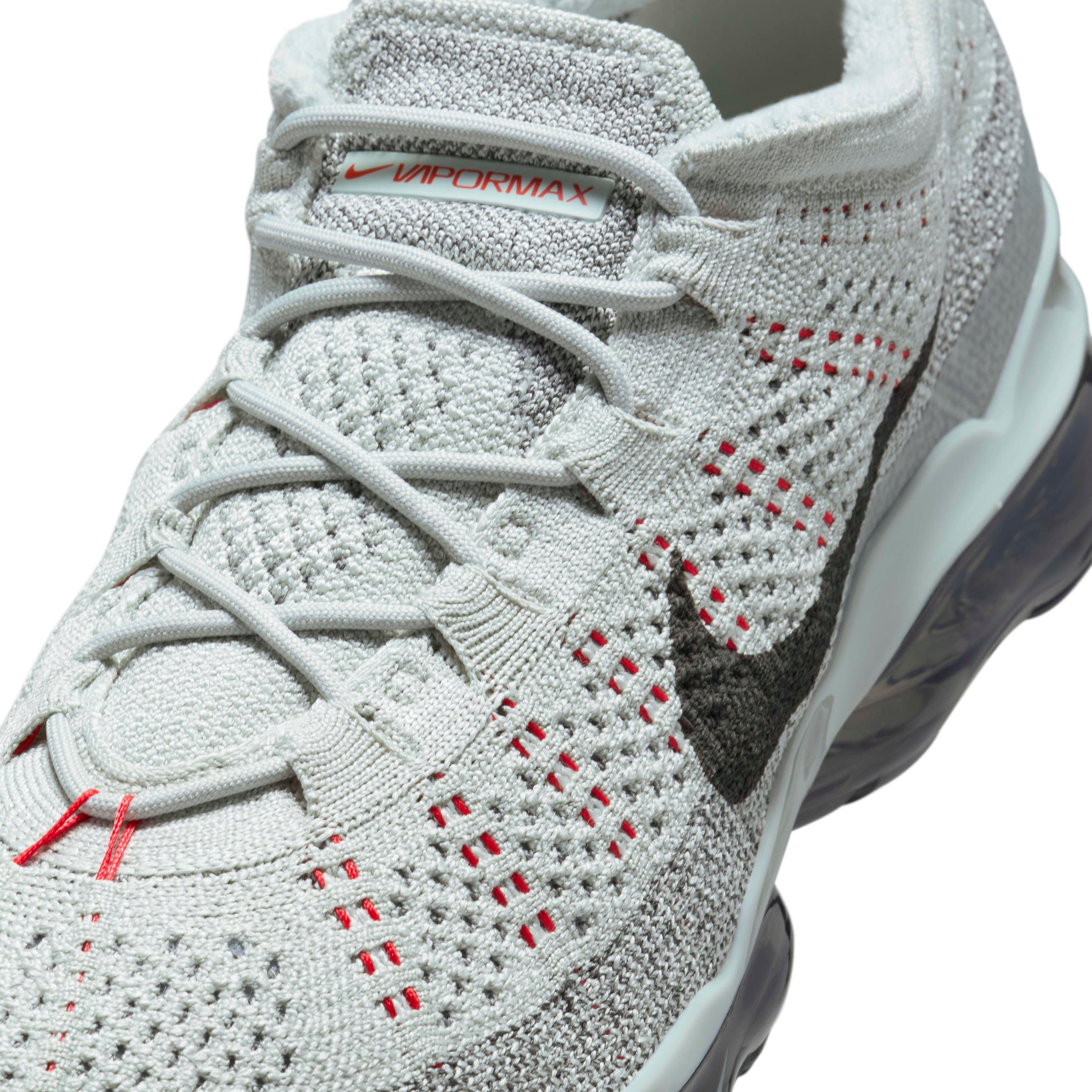Nike Air VaporMax 2023 Flyknit "Light Silver/Picante Red/Anthracite/Smoke Grey" Men's Shoe - LT SILVER/RED/ANTHRACITE/GREY Thumbnail View 7