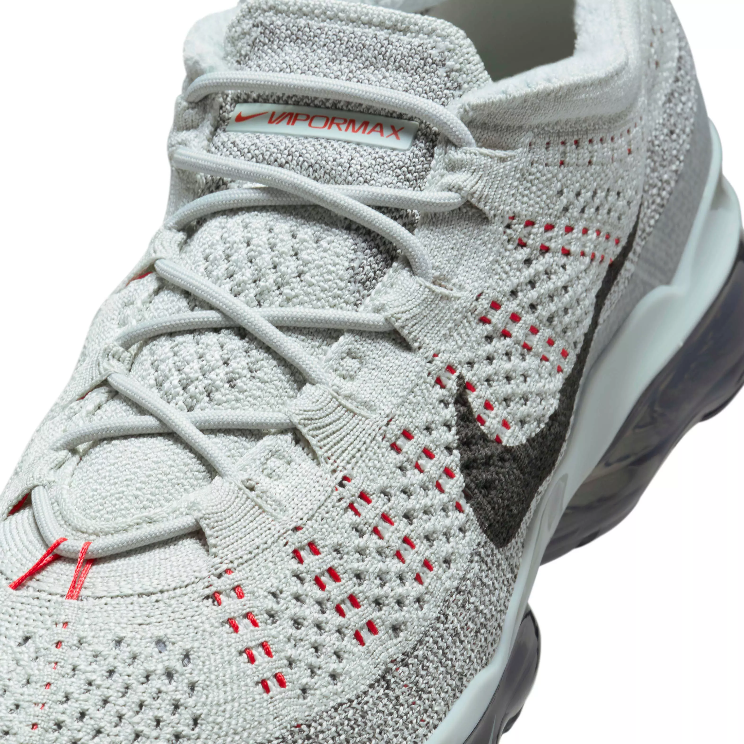 Nike Air VaporMax 2023 Flyknit "Light Silver/Picante Red/Anthracite/Smoke Grey" Men's Shoe - LT SILVER/RED/ANTHRACITE/GREY