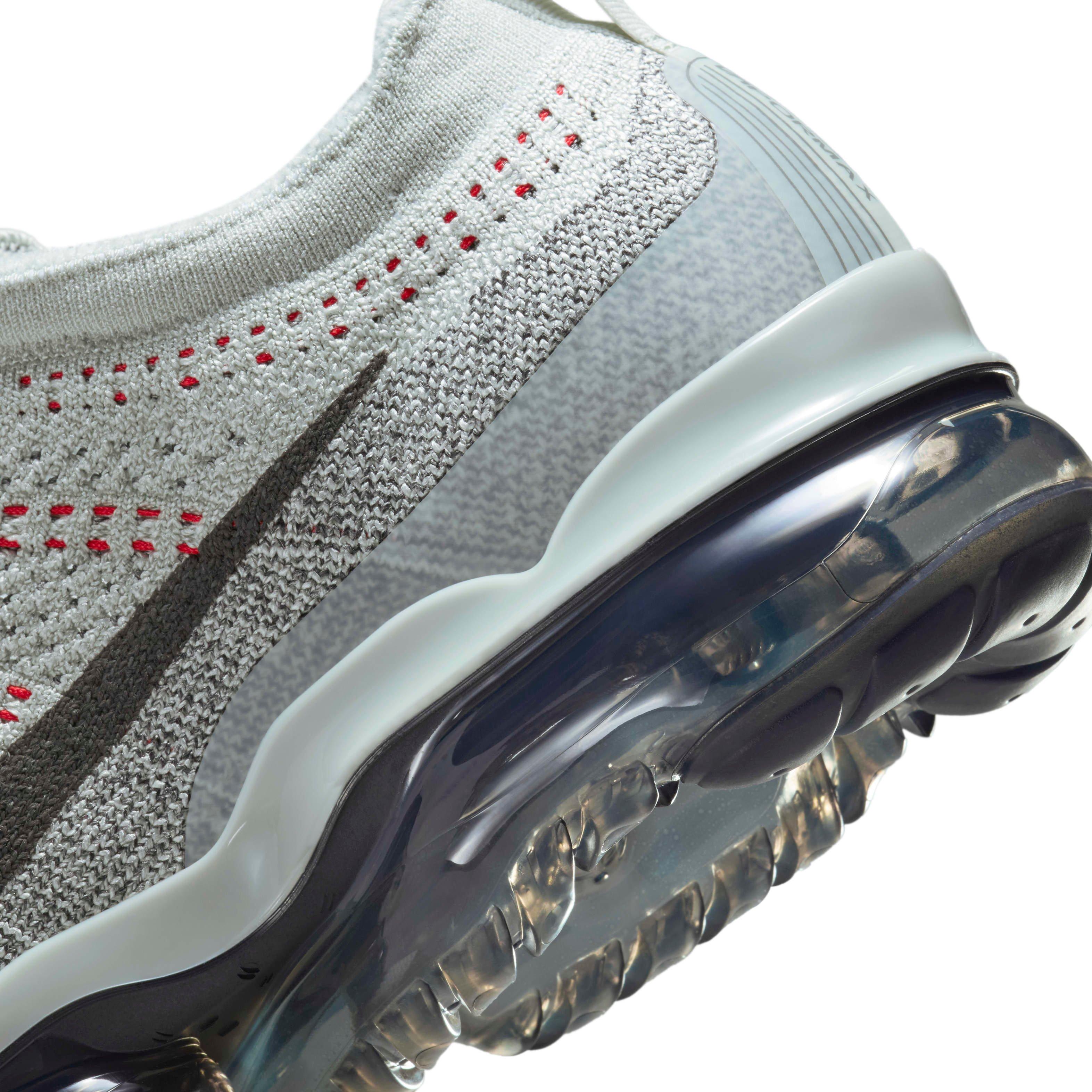 Nike Air VaporMax 2023 Flyknit "Light Silver/Picante Red/Anthracite/Smoke Grey" Men's Shoe - LT SILVER/RED/ANTHRACITE/GREY Thumbnail View 8