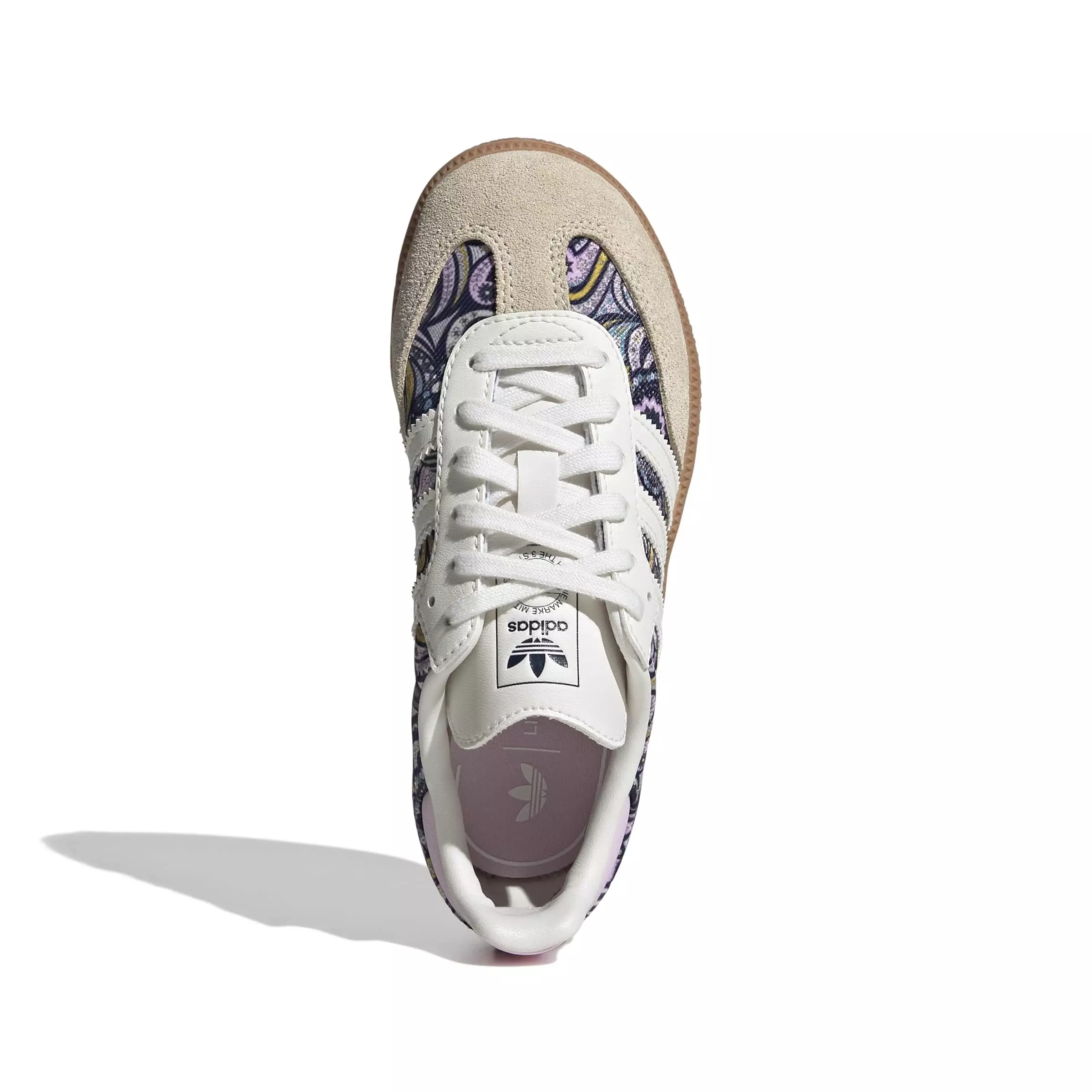 adidas Originals Liberty Samba OG "Core White/Orchid Fusion/Gum 2" Preschool Girls' Shoe - WHITE/ORCHID/GUM
