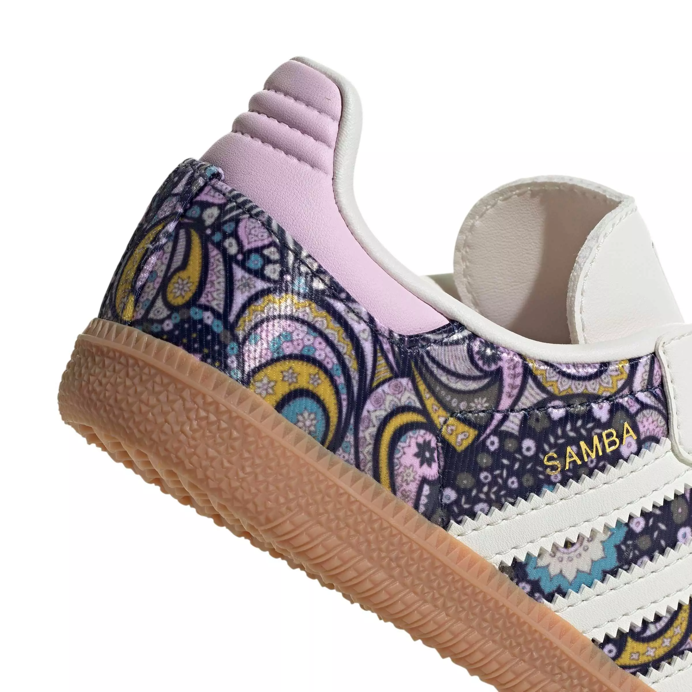adidas Originals Liberty Samba OG "Core White/Orchid Fusion/Gum 2" Preschool Girls' Shoe - WHITE/ORCHID/GUM