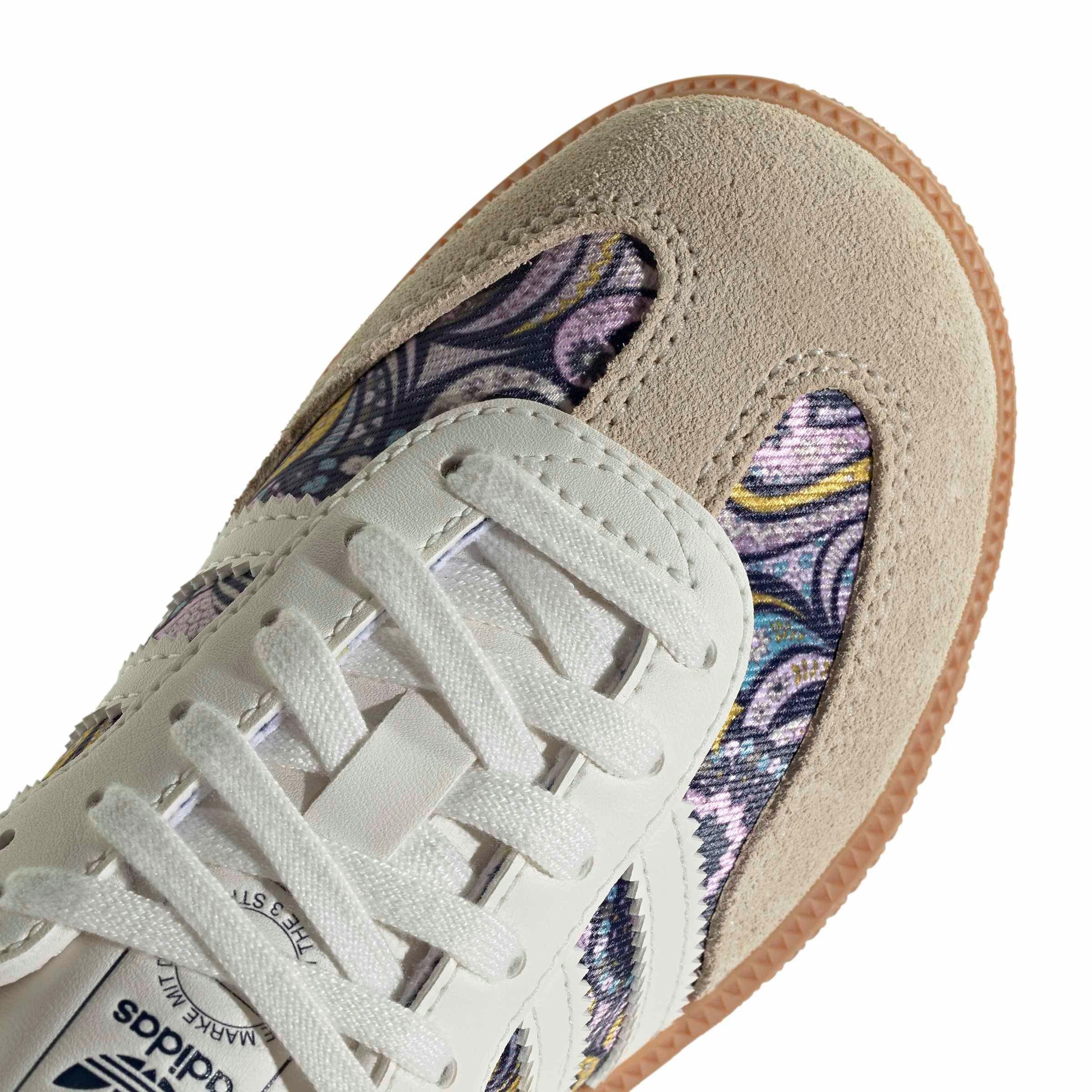 adidas Originals Liberty Samba OG "Core White/Orchid Fusion/Gum 2" Preschool Girls' Shoe - WHITE/ORCHID/GUM Thumbnail View 8