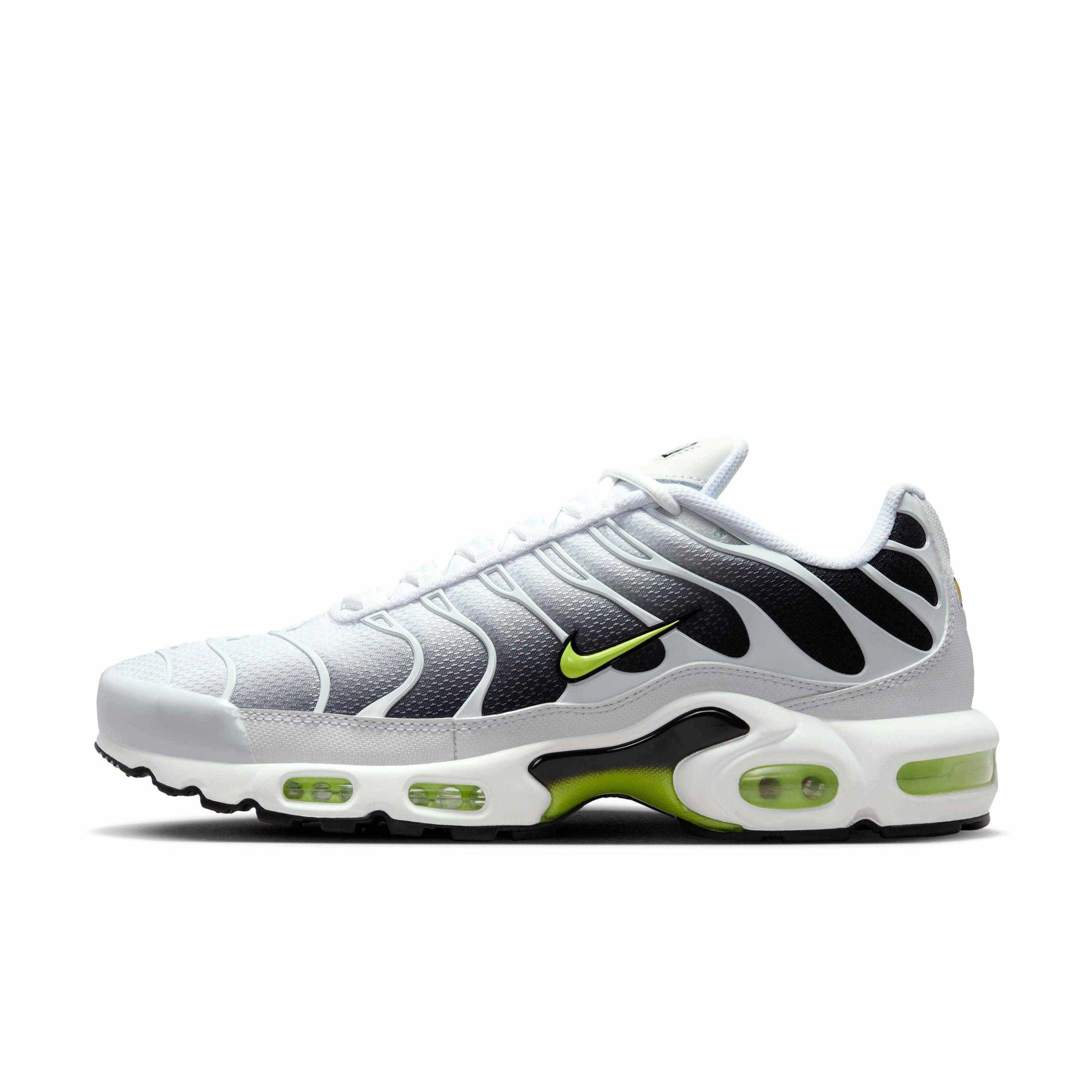 Nike Air Max Plus "White/Black/Volt" Men's Shoe - WHITE/BLACK/VOLT Thumbnail View 2