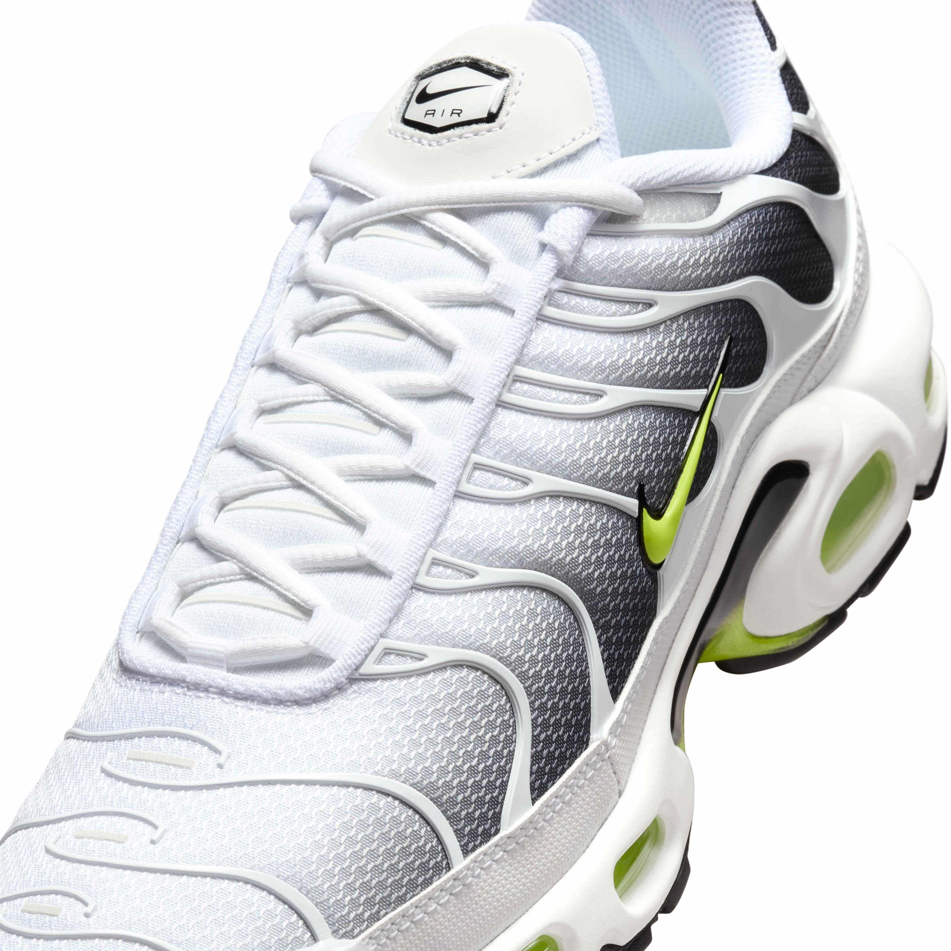 Nike Air Max Plus "White/Black/Volt" Men's Shoe - WHITE/BLACK/VOLT Thumbnail View 7