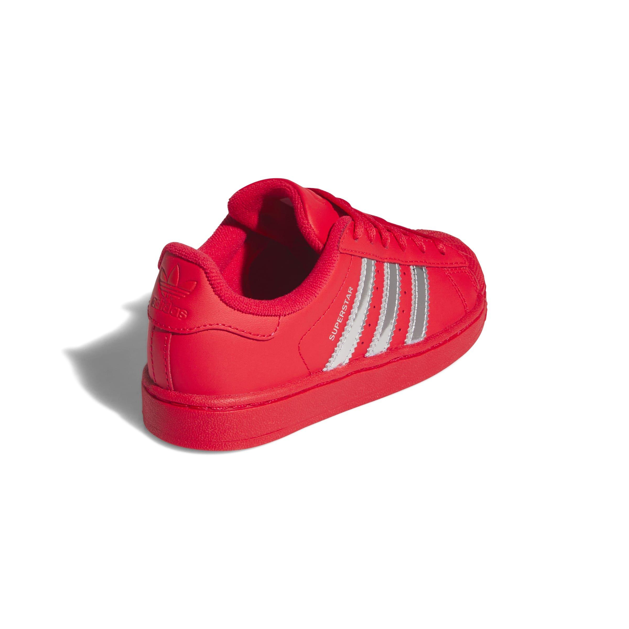 adidas Originals Superstar II "Pure Ruby/Silver Met" Preschool Boys' Shoe - RED/SILVER Thumbnail View 4