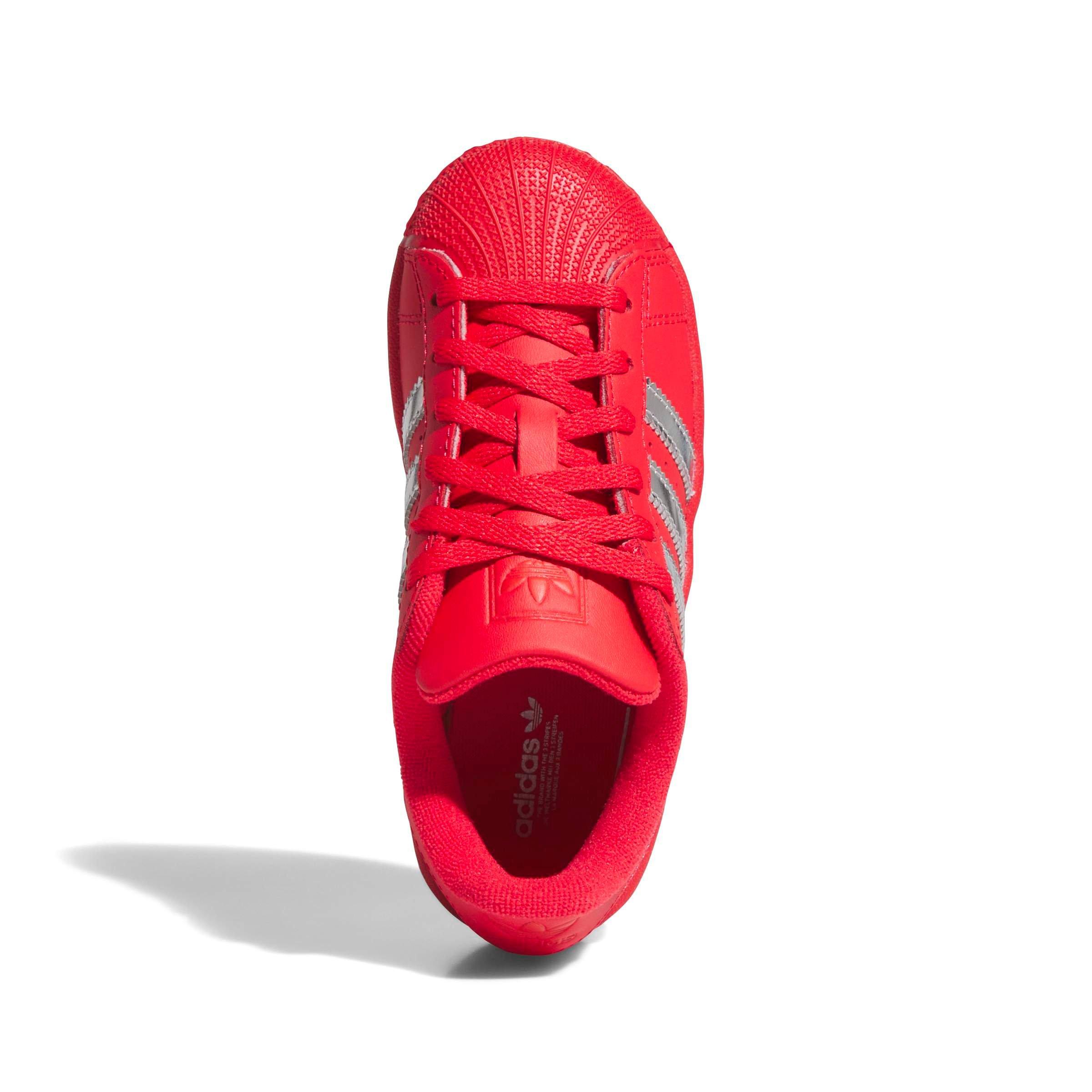 adidas Originals Superstar II "Pure Ruby/Silver Met" Preschool Boys' Shoe - RED/SILVER Thumbnail View 5