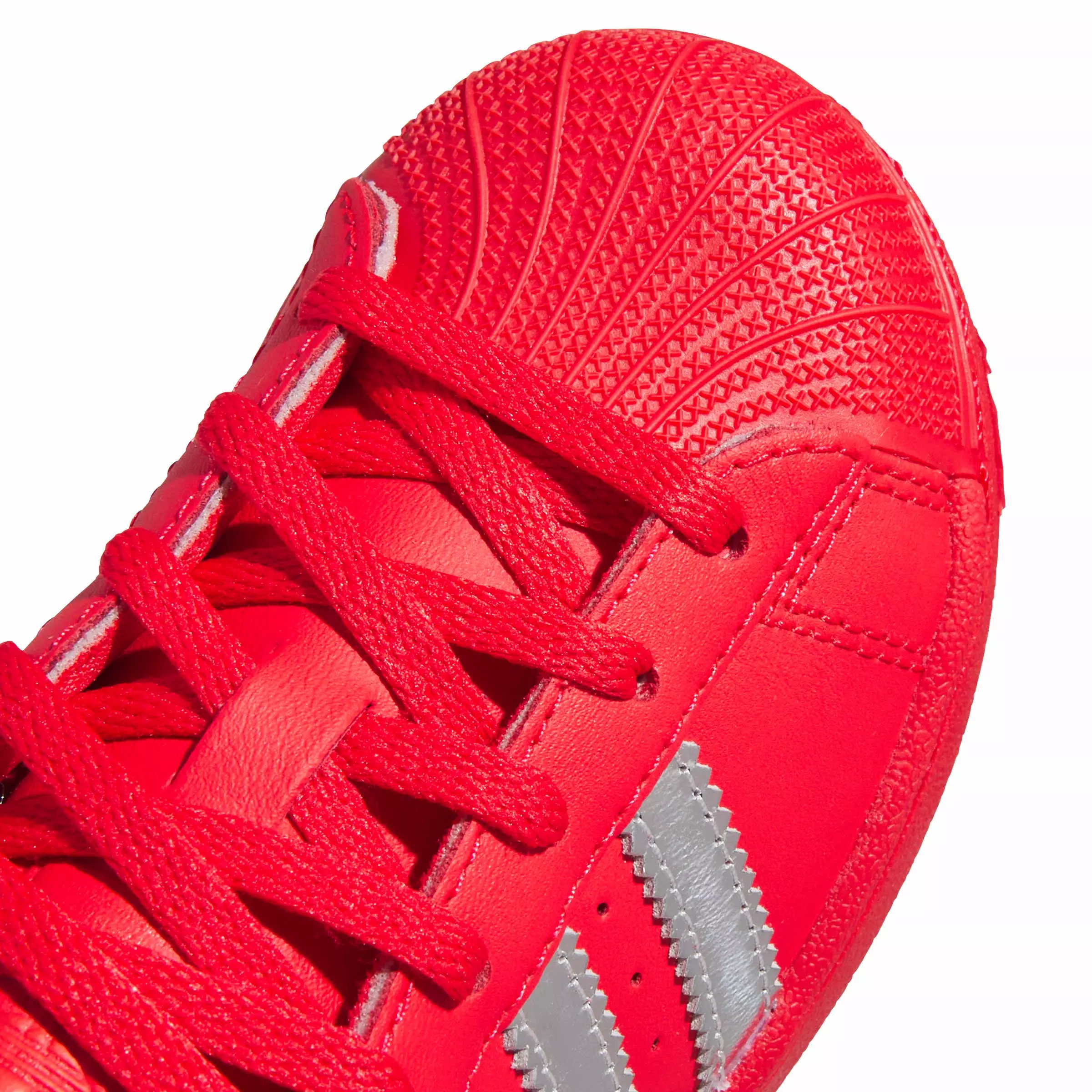 adidas Originals Superstar II "Pure Ruby/Silver Met" Preschool Boys' Shoe - RED/SILVER