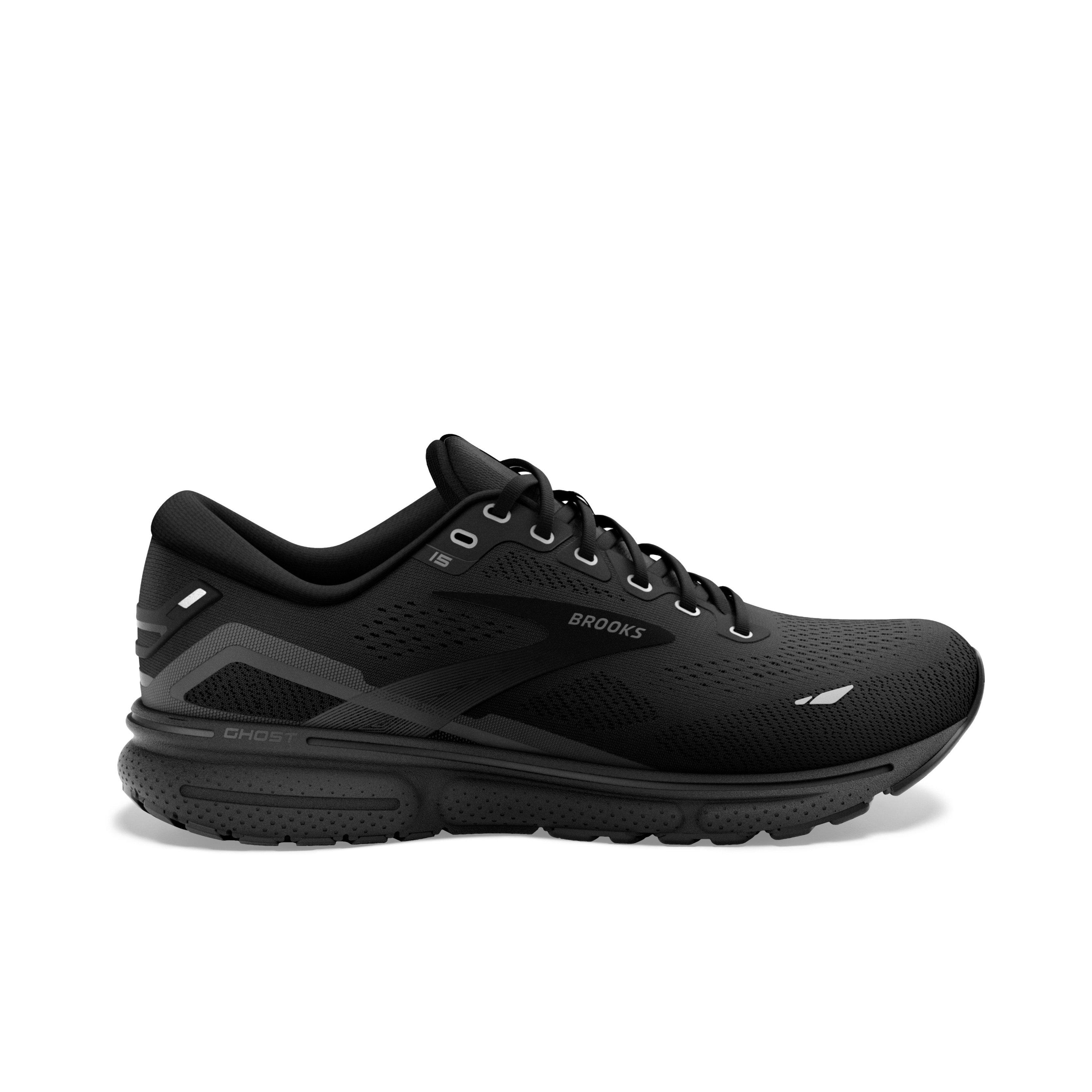 Brooks Ghost 15 "Black/Black/Ebony" Women's Wide Running Shoe Hibbett