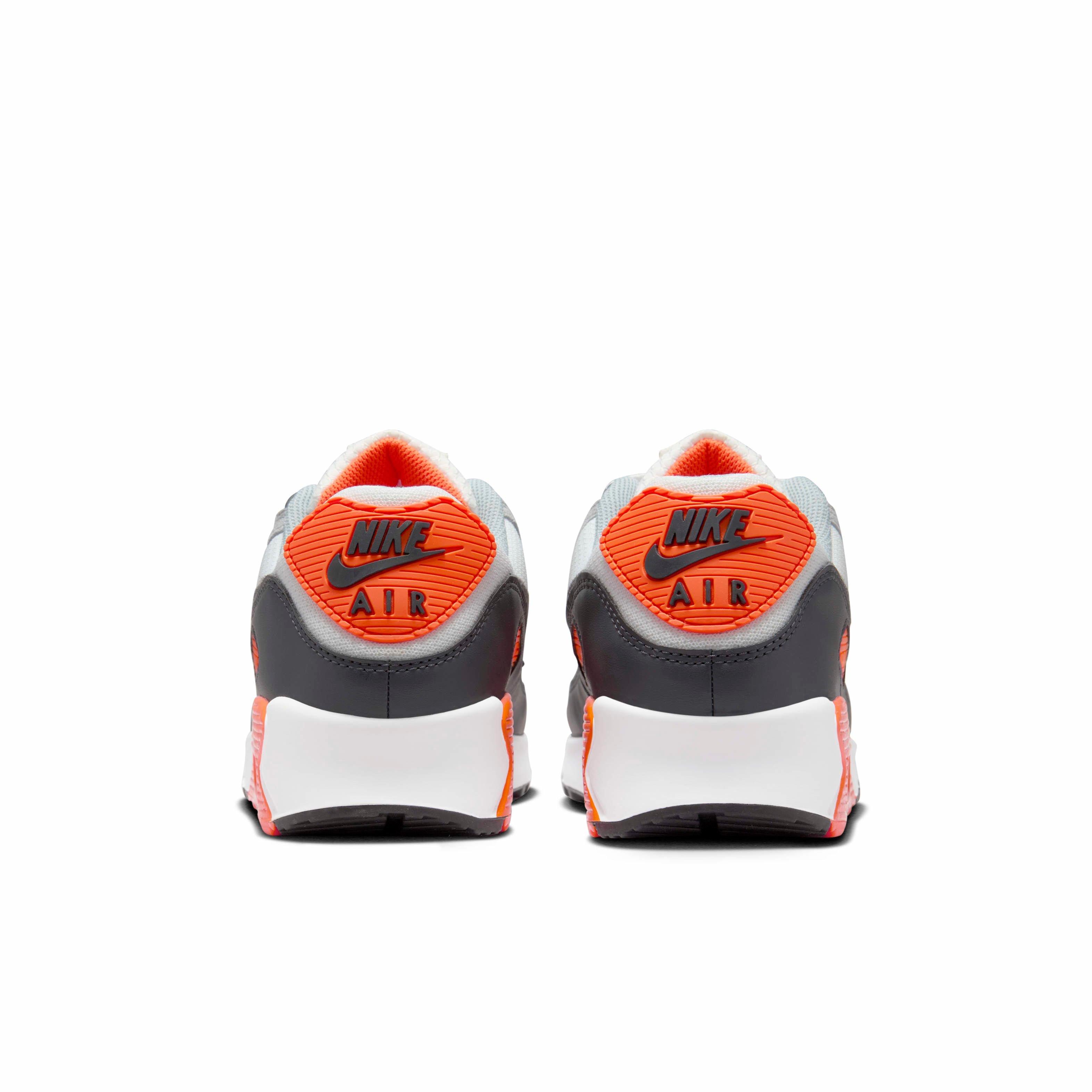 Nike Air Max 90 Men's "Summit White/Safety Orange/Dark Smoke Grey/Smoke Grey" Shoe