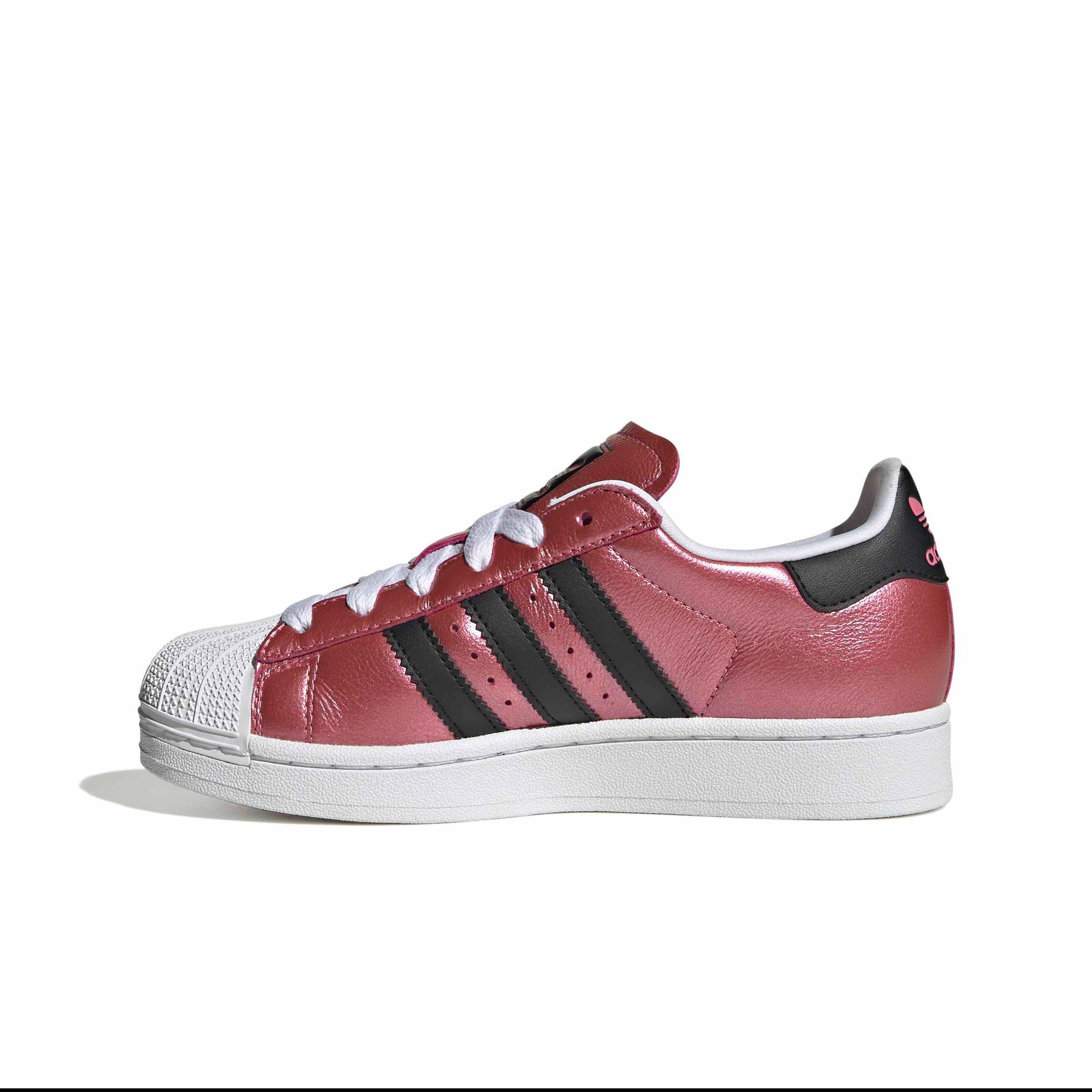 adidas Originals Superstar II "Pink Fusion/Core Black/Ftwr White" Grade School Girls' Shoe - PINK/WHITE/BLACK Thumbnail View 2
