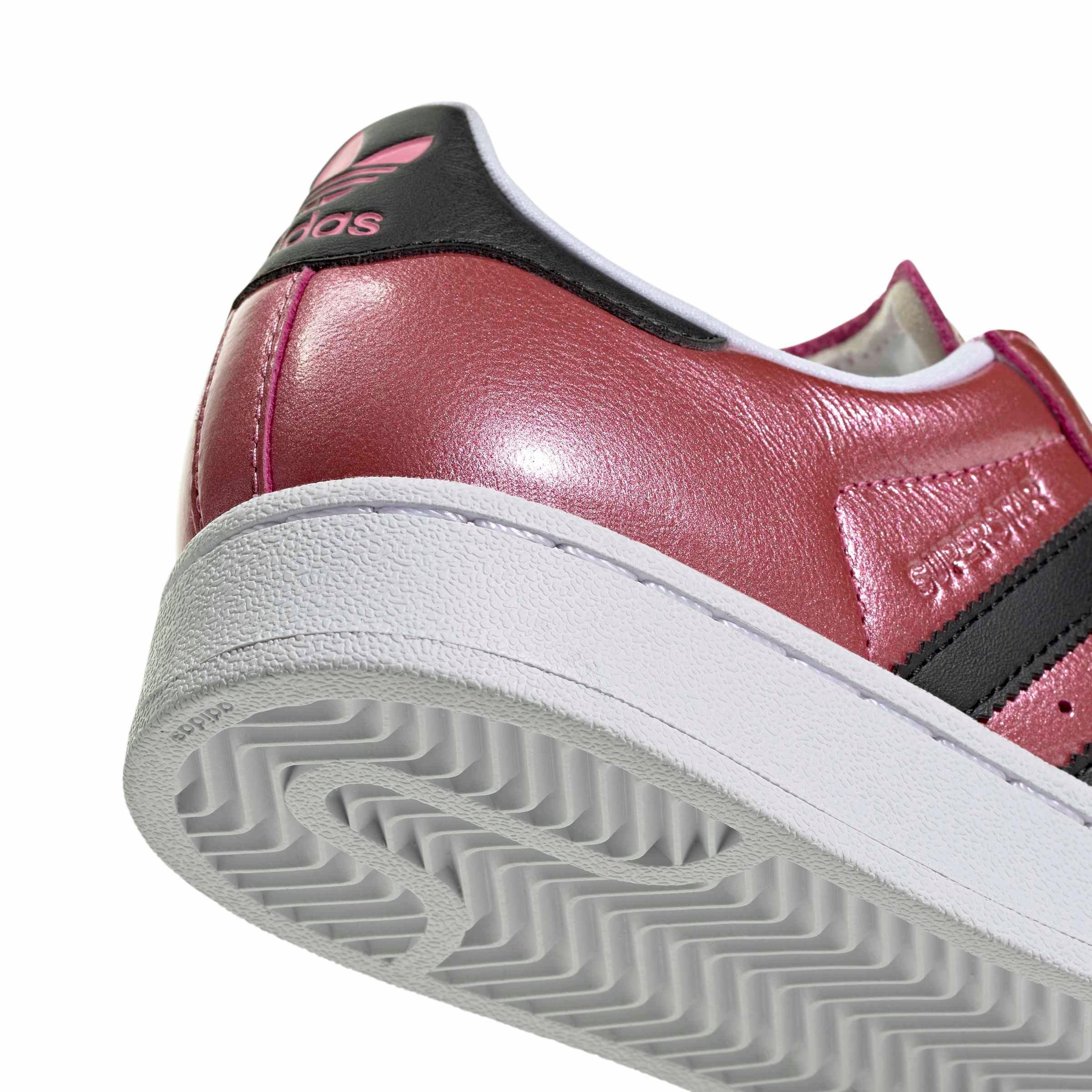 adidas Originals Superstar II "Pink Fusion/Core Black/Ftwr White" Grade School Girls' Shoe - PINK/WHITE/BLACK Thumbnail View 7
