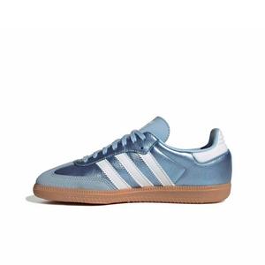 adidas Originals Samba OG "Clear Sky/Ftwr White/Gum 2" Grade School Girls' Shoe - BLUE/WHITE/BROWN