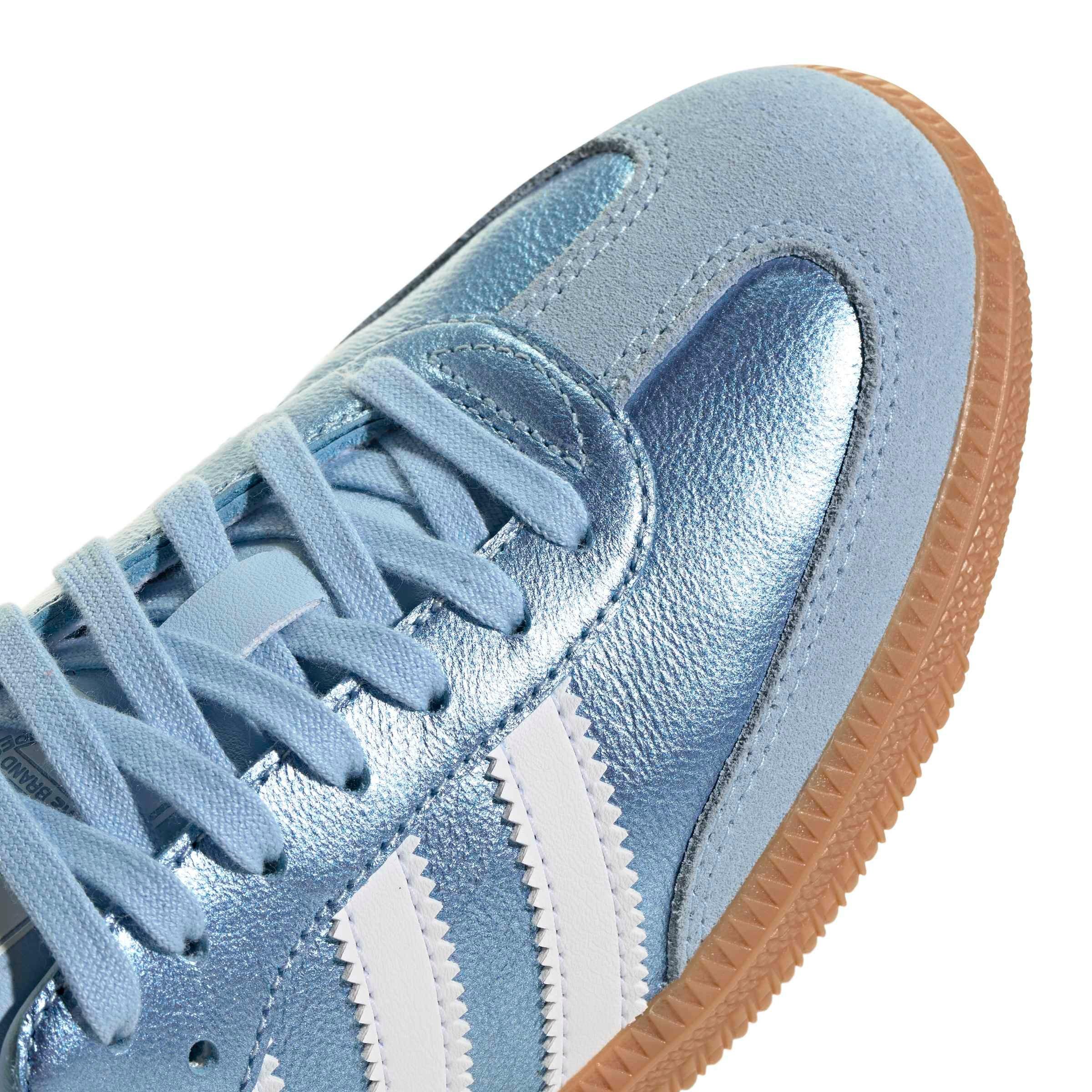adidas Originals Samba OG "Clear Sky/Ftwr White/Gum 2" Grade School Girls' Shoe - BLUE/WHITE/BROWN