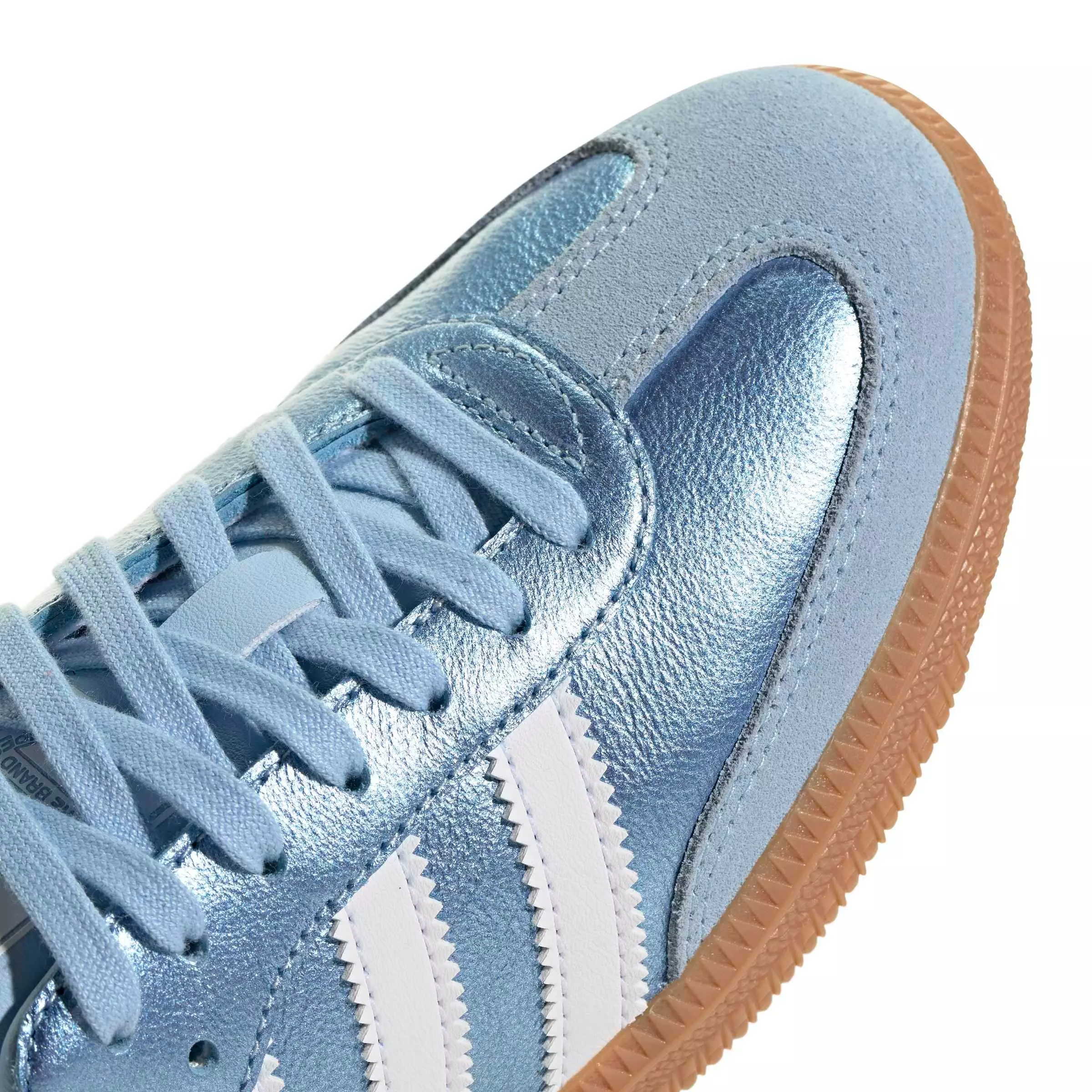 adidas Originals Samba OG "Clear Sky/Ftwr White/Gum 2" Grade School Girls' Shoe - BLUE/WHITE/BROWN