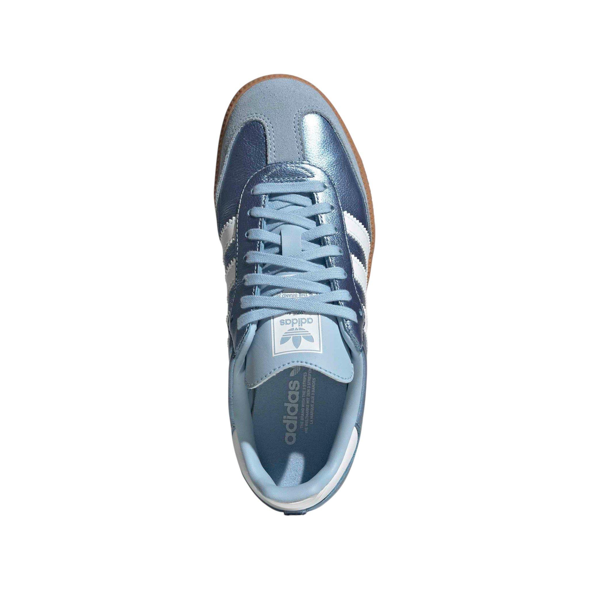 adidas Originals Samba OG "Clear Sky/Ftwr White/Gum 2" Grade School Girls' Shoe - BLUE/WHITE/BROWN