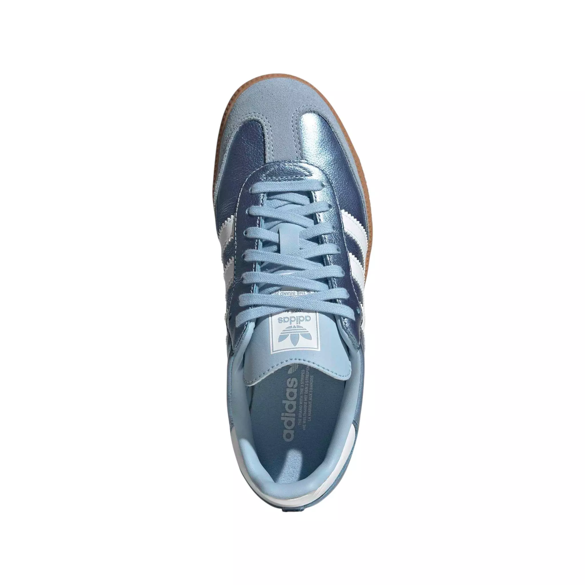 adidas Originals Samba OG "Clear Sky/Ftwr White/Gum 2" Grade School Girls' Shoe - BLUE/WHITE/BROWN