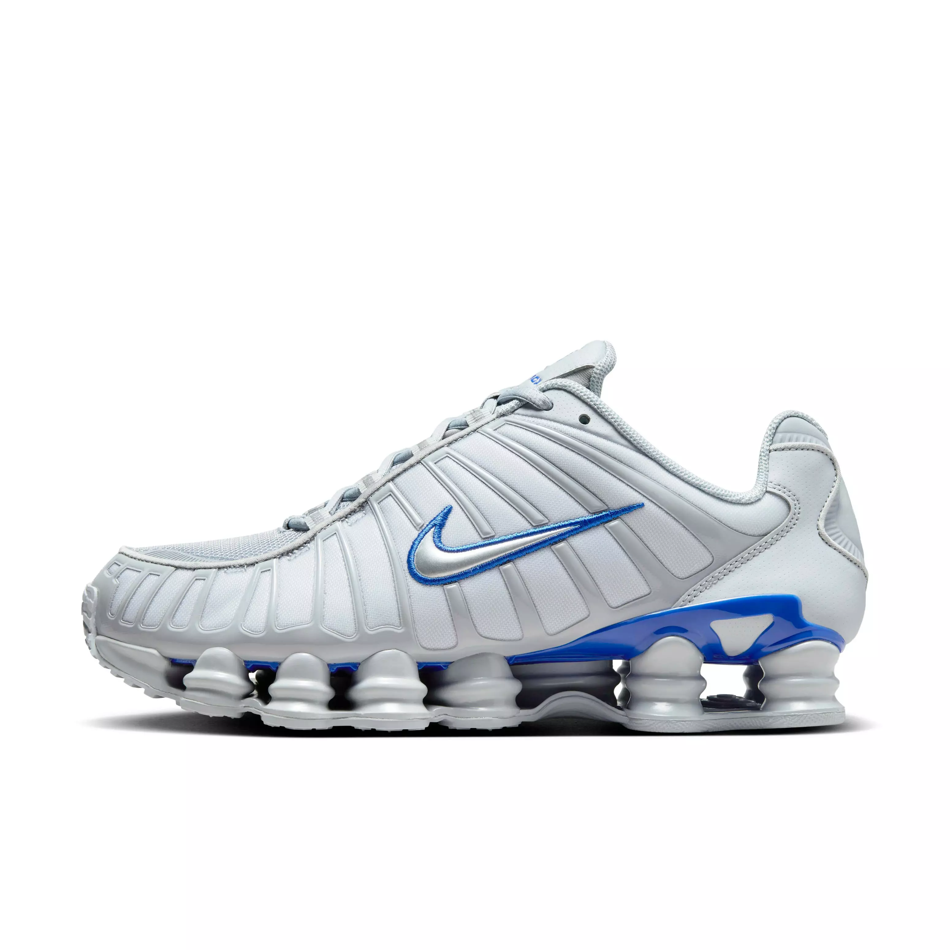 Nike Shox TL "Wolf Grey/Racer Blue/Metallic Silver" Men's Shoe - GREY/BLUE/SILVER