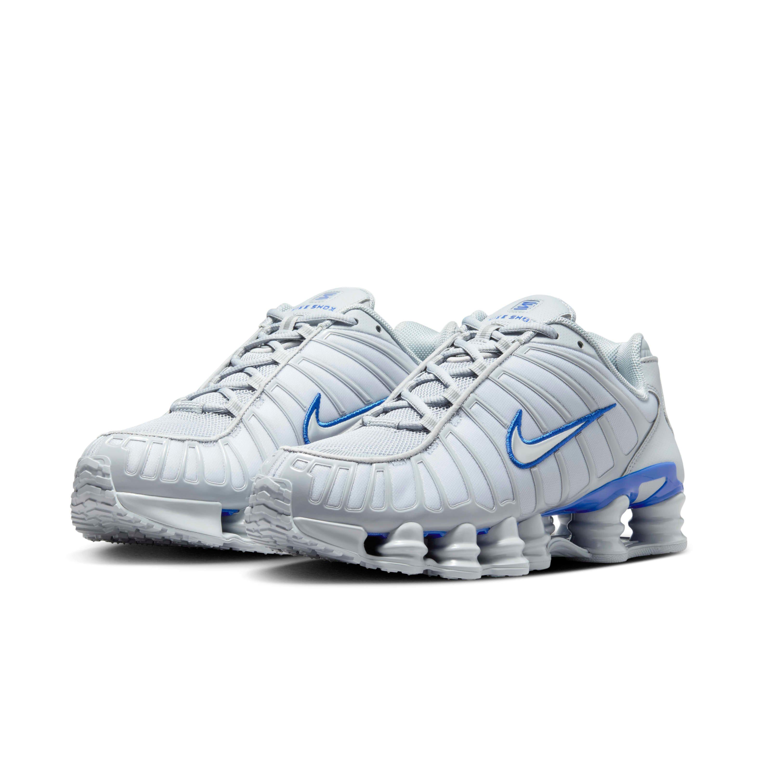 Nike Shox TL "Wolf Grey/Racer Blue/Metallic Silver" Men's Shoe - GREY/BLUE/SILVER Thumbnail View 3
