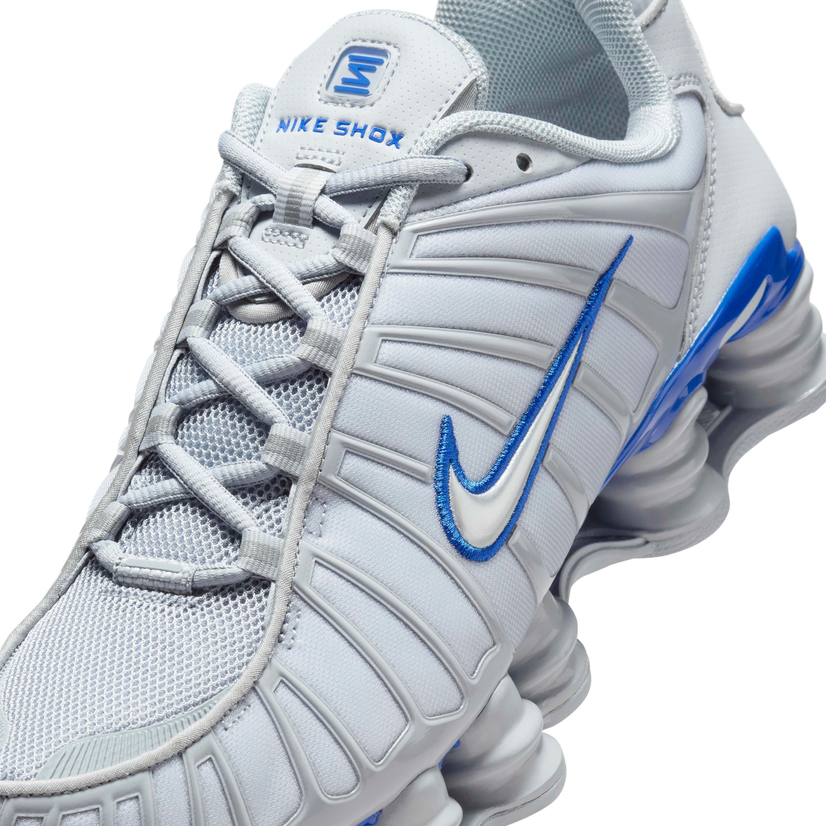 Nike Shox TL "Wolf Grey/Racer Blue/Metallic Silver" Men's Shoe - GREY/BLUE/SILVER Thumbnail View 8