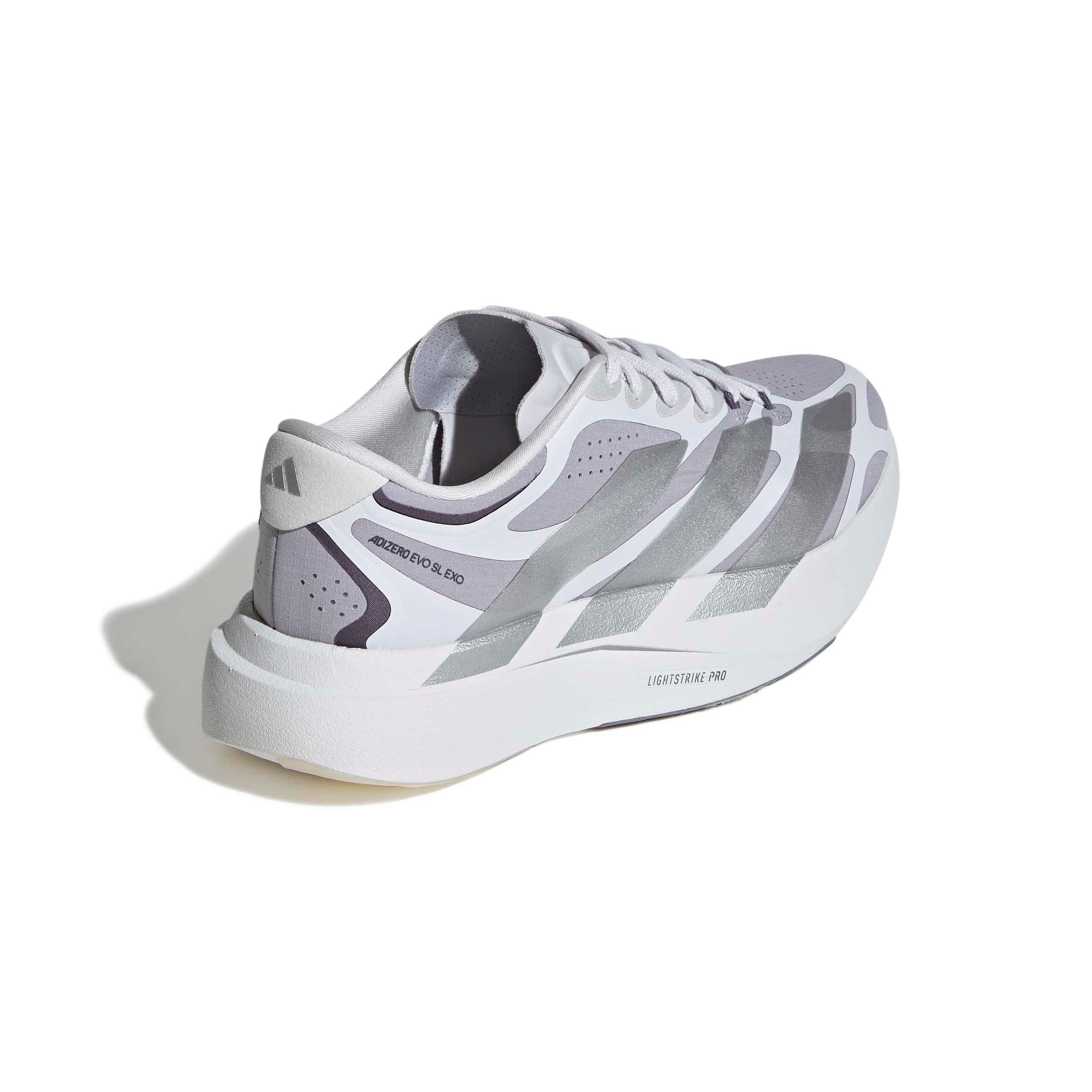 adidas Adizero EVO SL Exo LIGHTSTRIKEPRO "Glory Grey/Silver Metallic/Dash Grey" Women's Running Shoe - GREY/SILVER/GREY Thumbnail View 4