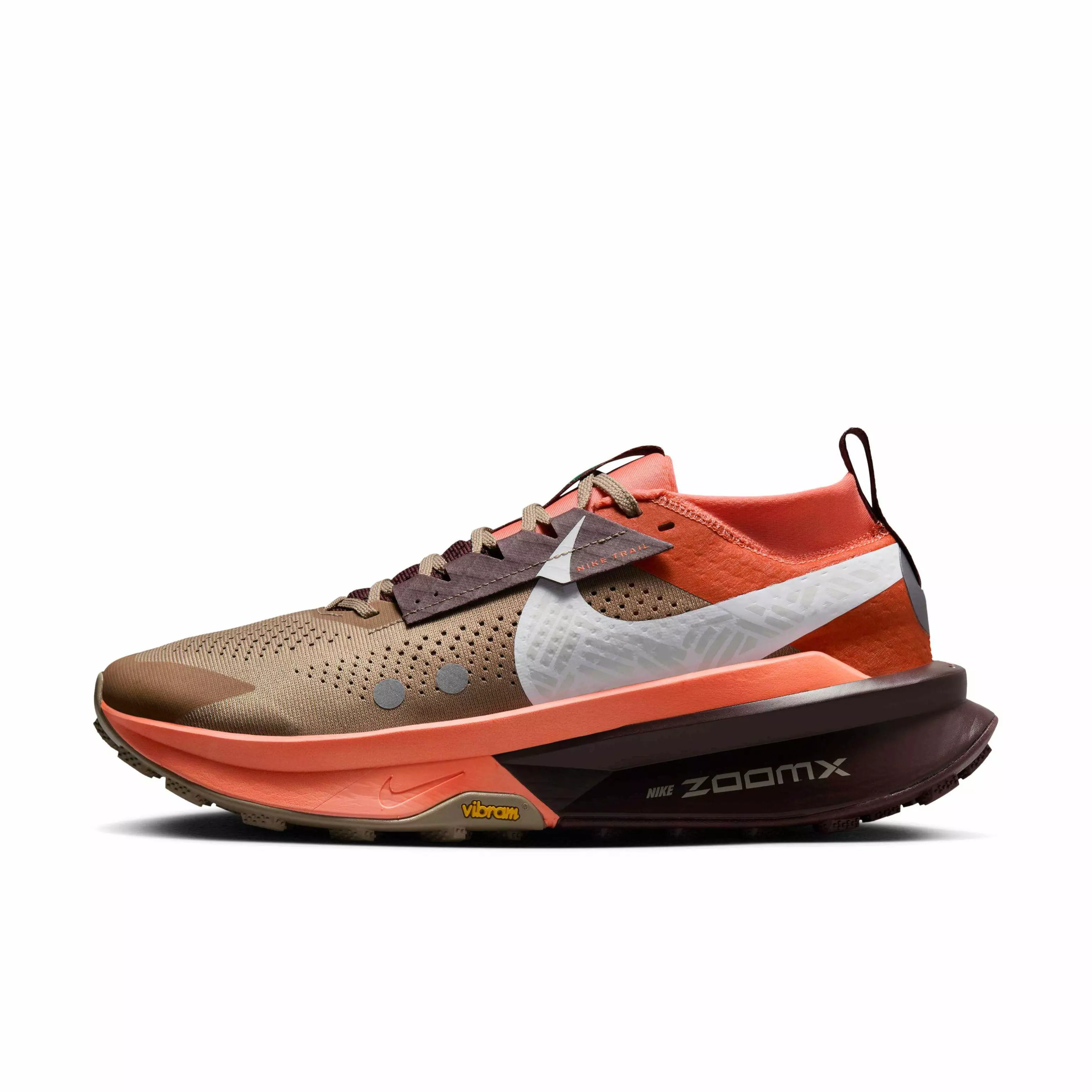 Nike Zegama 2 "Khaki/Hyper Crimson/Burgundy Crush/White" Men's Trail Running Shoe - KHAKI/CRIMSON/BURGUNDY/WHITE