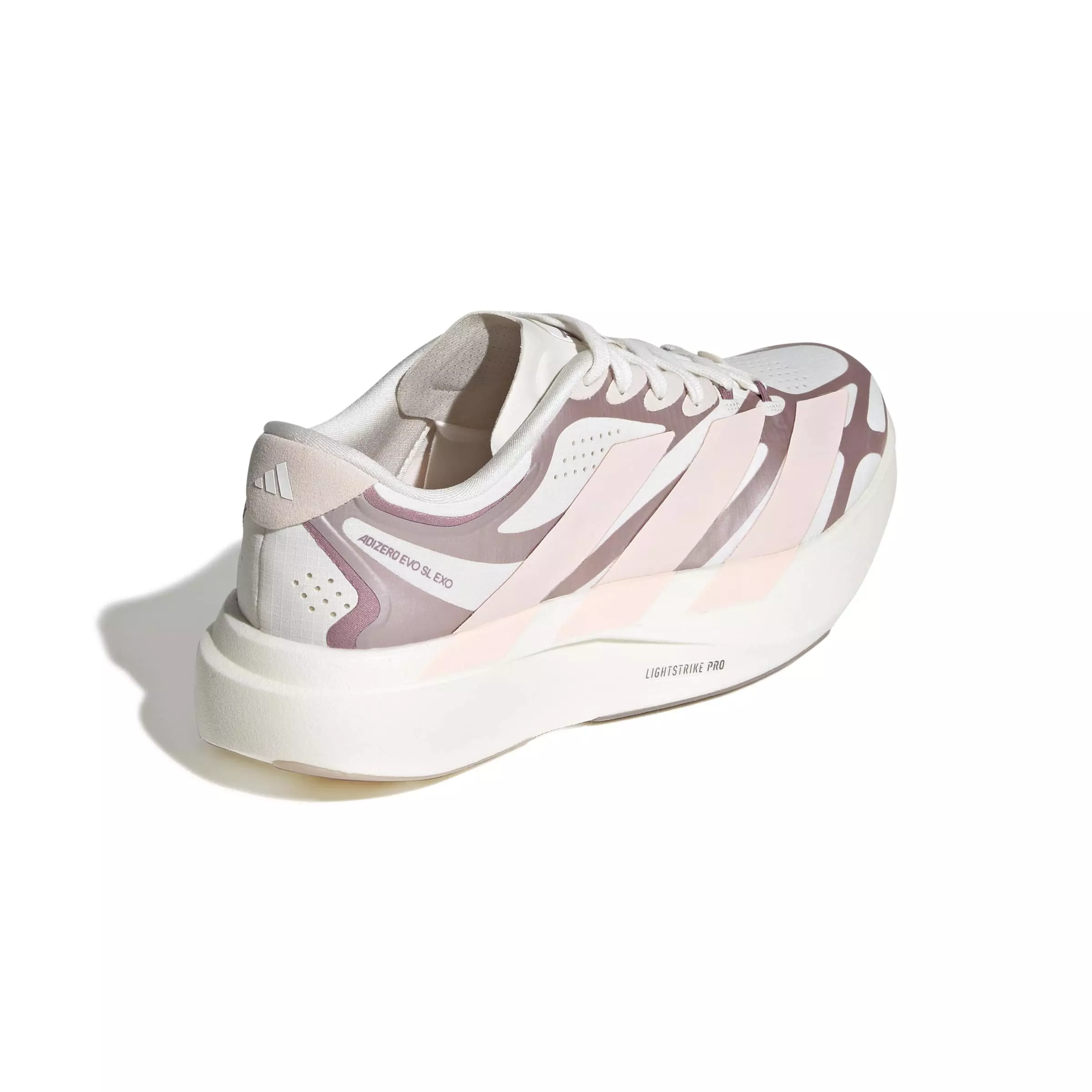 adidas Adizero EVO SL Exo LIGHTSTRIKEPRO "Cloud White/Blush Pink/Vapour Grey" Women's Running Shoe - WHITE/PINK/GREY