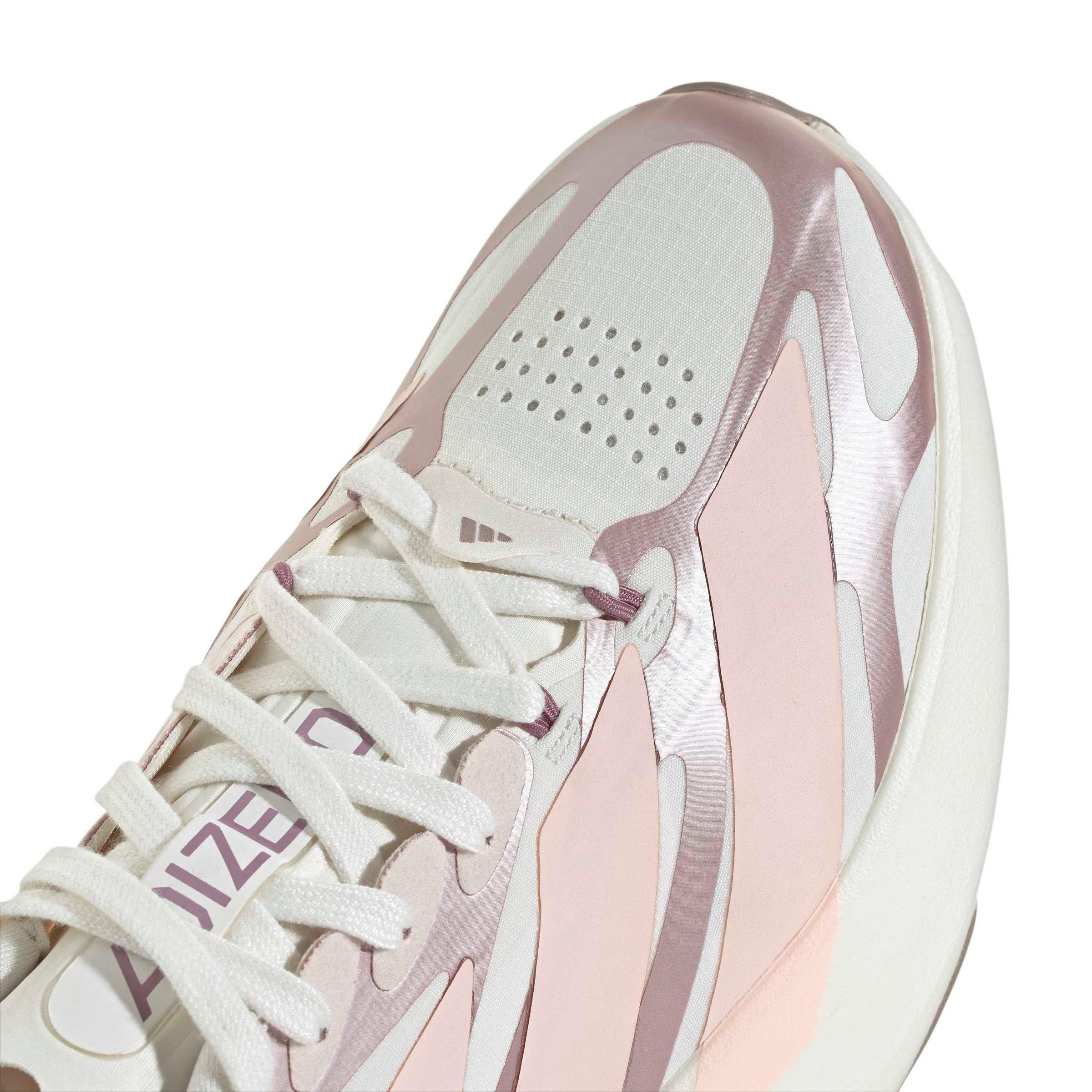 adidas Adizero EVO SL Exo LIGHTSTRIKEPRO "Cloud White/Blush Pink/Vapour Grey" Women's Running Shoe - WHITE/PINK/GREY Thumbnail View 8