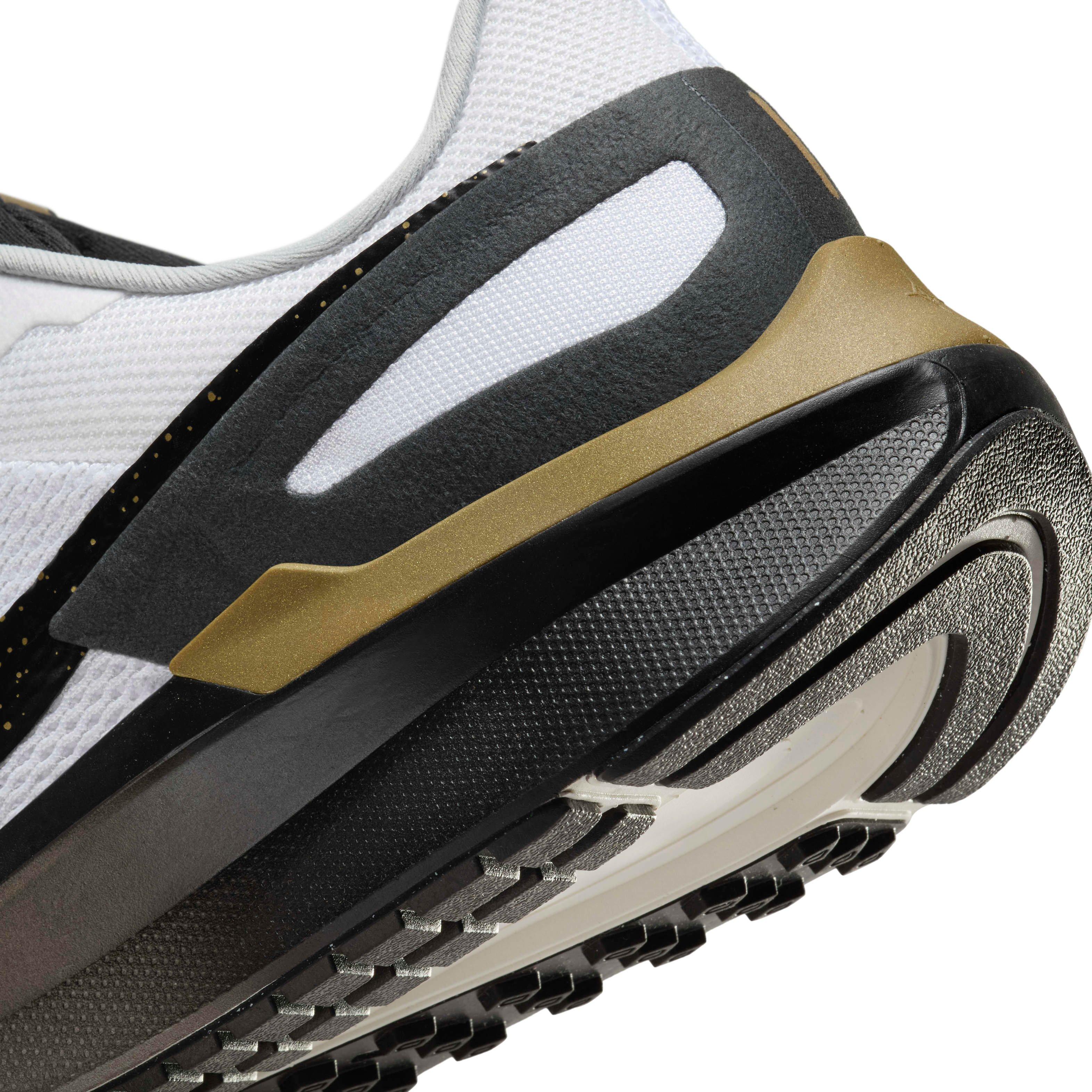 Nike Structure 25 "White/Metallic Gold/Light Smoke Grey/Black" Men's Running Shoe - WHITE/GOLD/LT GREY/BLACK Thumbnail View 8