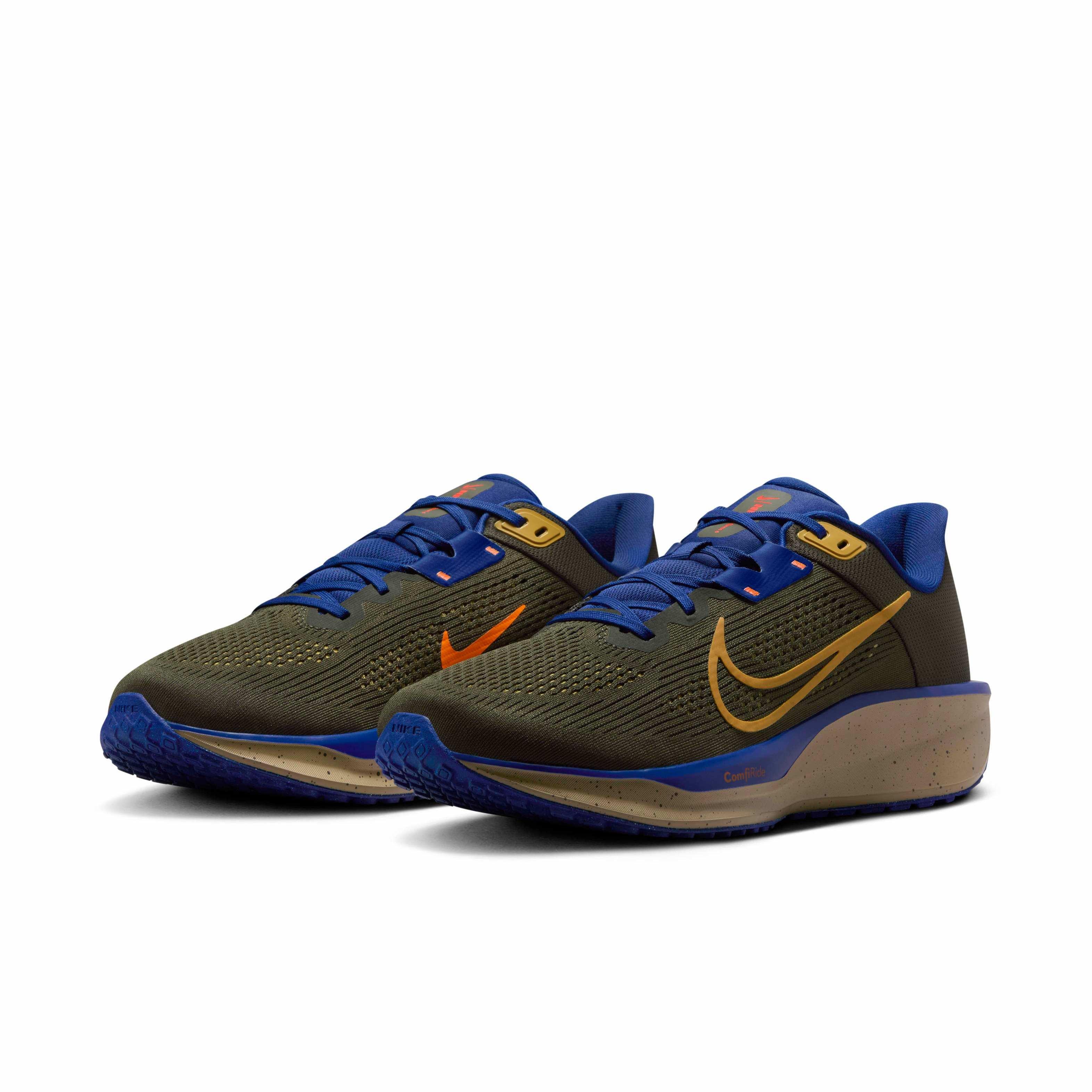 Nike Quest 6 "Cargo Khaki/Deep Royal Blue/Neutral Olive/Infinite Gold" Men's Running Shoe - KHAKI/BLUE/OLIVE/GOLD Thumbnail View 3