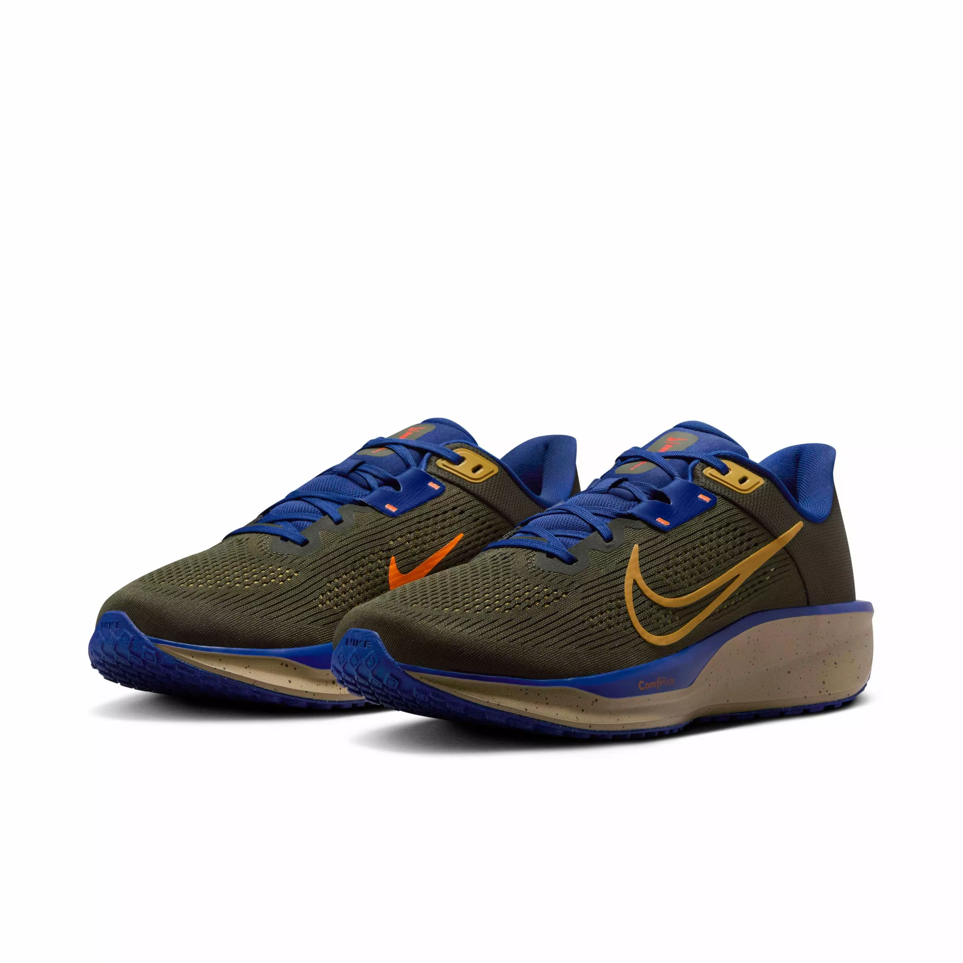Nike Quest 6 "Cargo Khaki/Deep Royal Blue/Neutral Olive/Infinite Gold" Men's Running Shoe - KHAKI/BLUE/OLIVE/GOLD