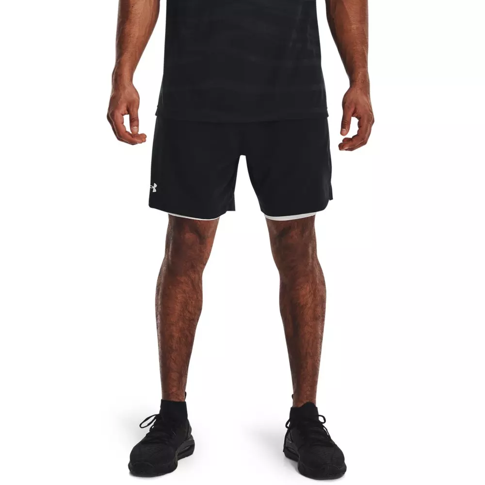 Under Armour Men's Vanish Woven 2-in-1 Stretch Shorts - BLACK