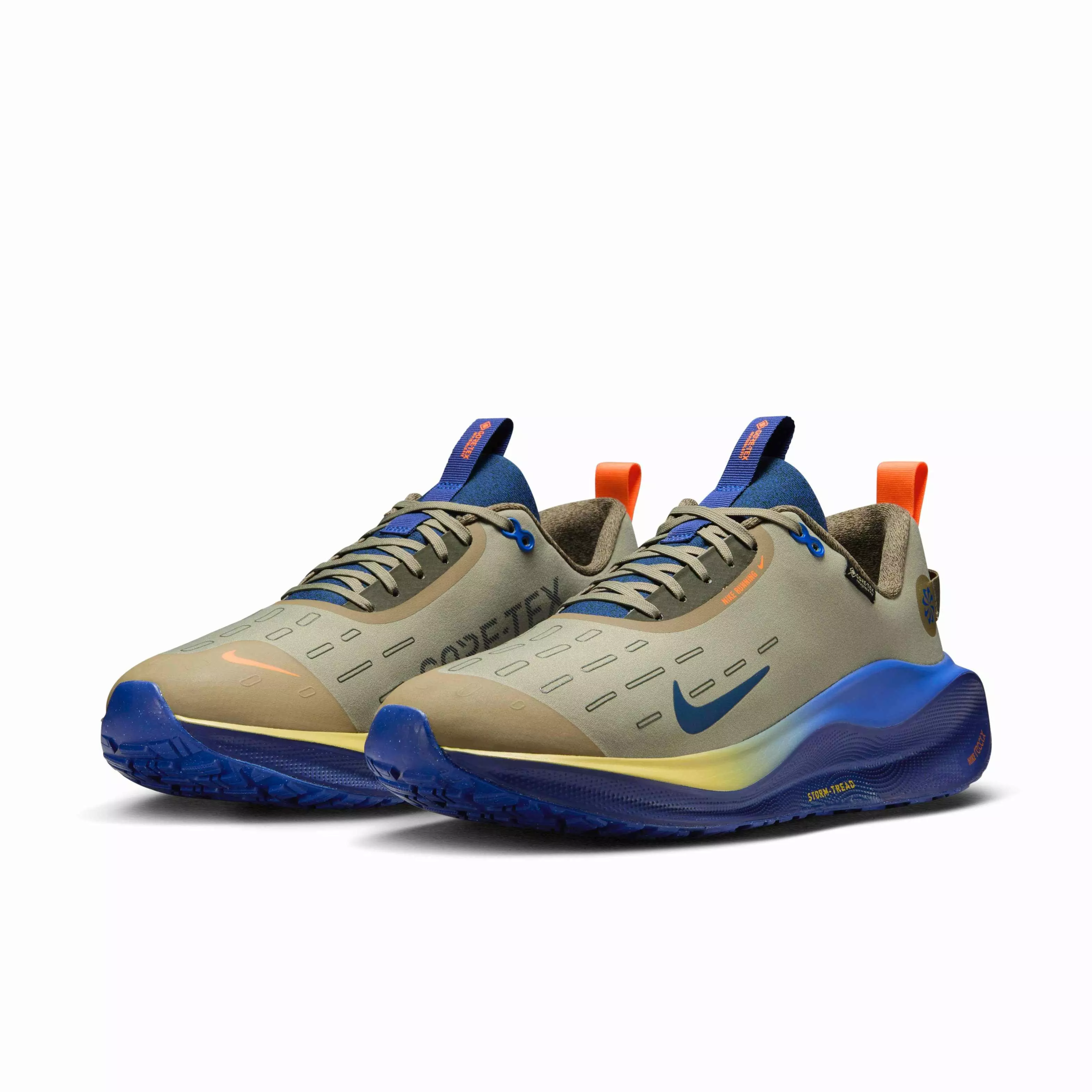 Nike InfinityRN 4 GORE-TEX "Neutral Olive/Racer Blue/Cargo Khaki/Thunder Blue" Men's Running Shoe - OLIVE/BLUE/KHAKI/BLUE