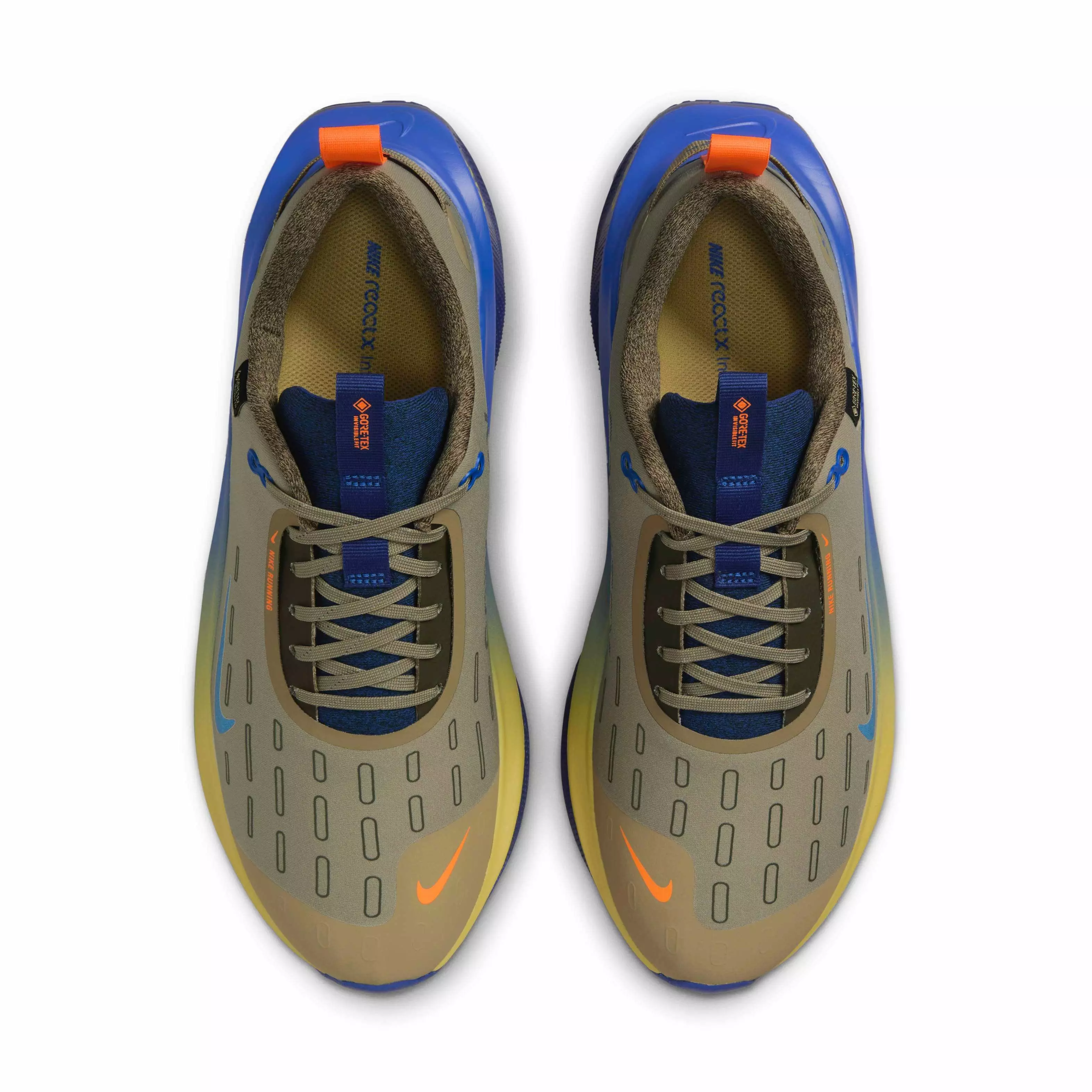 Nike InfinityRN 4 GORE-TEX "Neutral Olive/Racer Blue/Cargo Khaki/Thunder Blue" Men's Running Shoe - OLIVE/BLUE/KHAKI/BLUE