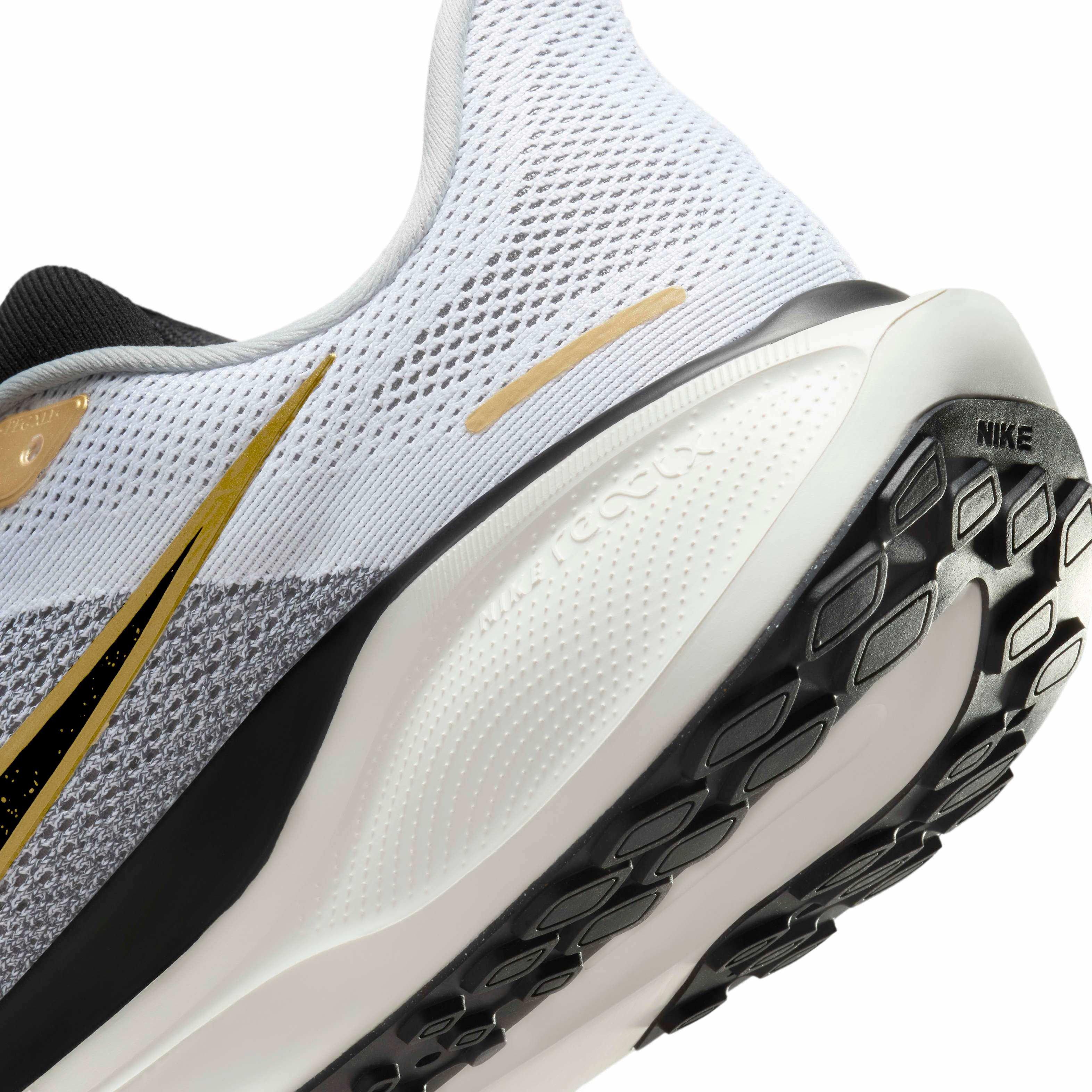 Nike Pegasus 41 "White/Metallic Gold/Light Smoke Grey/Black" Men's Running Shoe - WHITE/GOLD/LT GREY/BLACK Thumbnail View 8