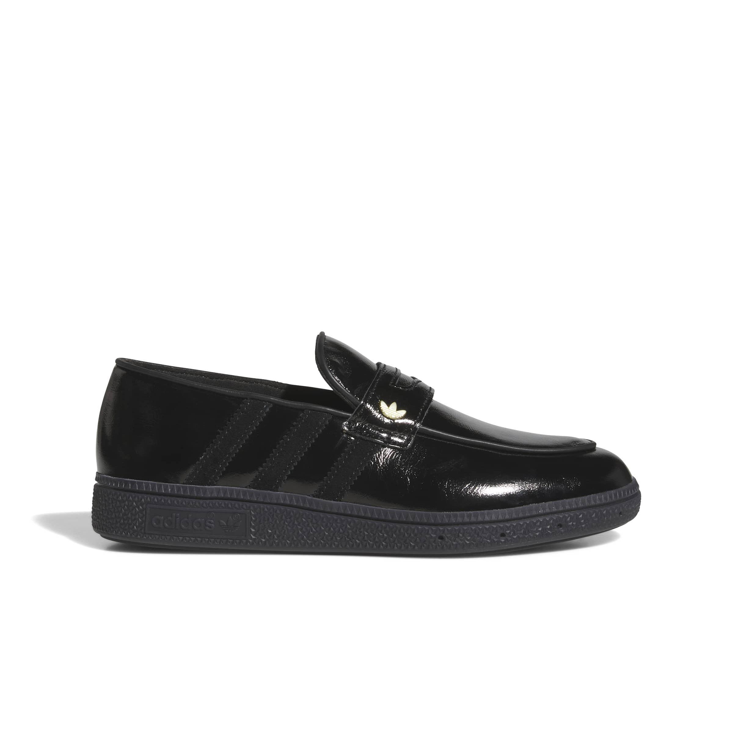 adidas Originals Handball Spezial Loafer "Core Black/Core Black/Gold Metallic" Women's Shoe - BLACK/BLACK/GOLD