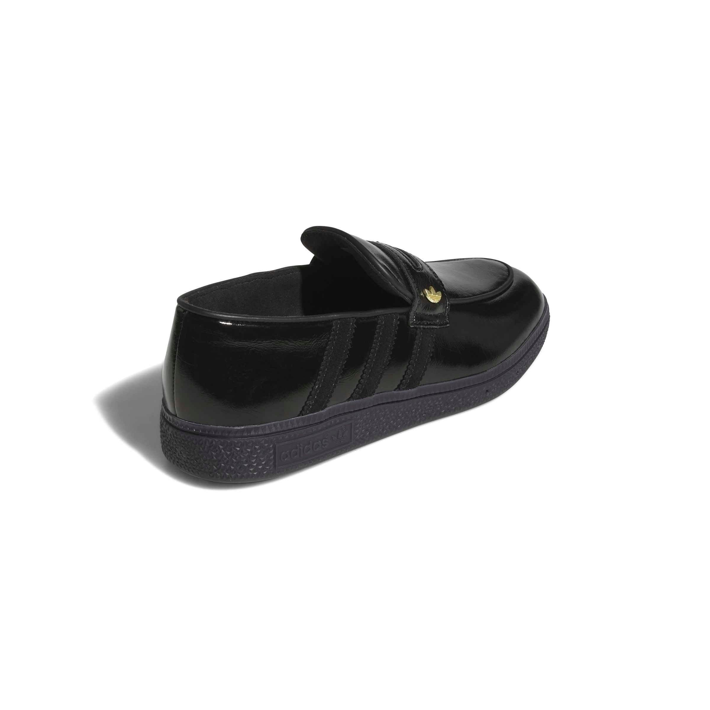 adidas Originals Handball Spezial Loafer "Core Black/Core Black/Gold Metallic" Women's Shoe - BLACK/BLACK/GOLD