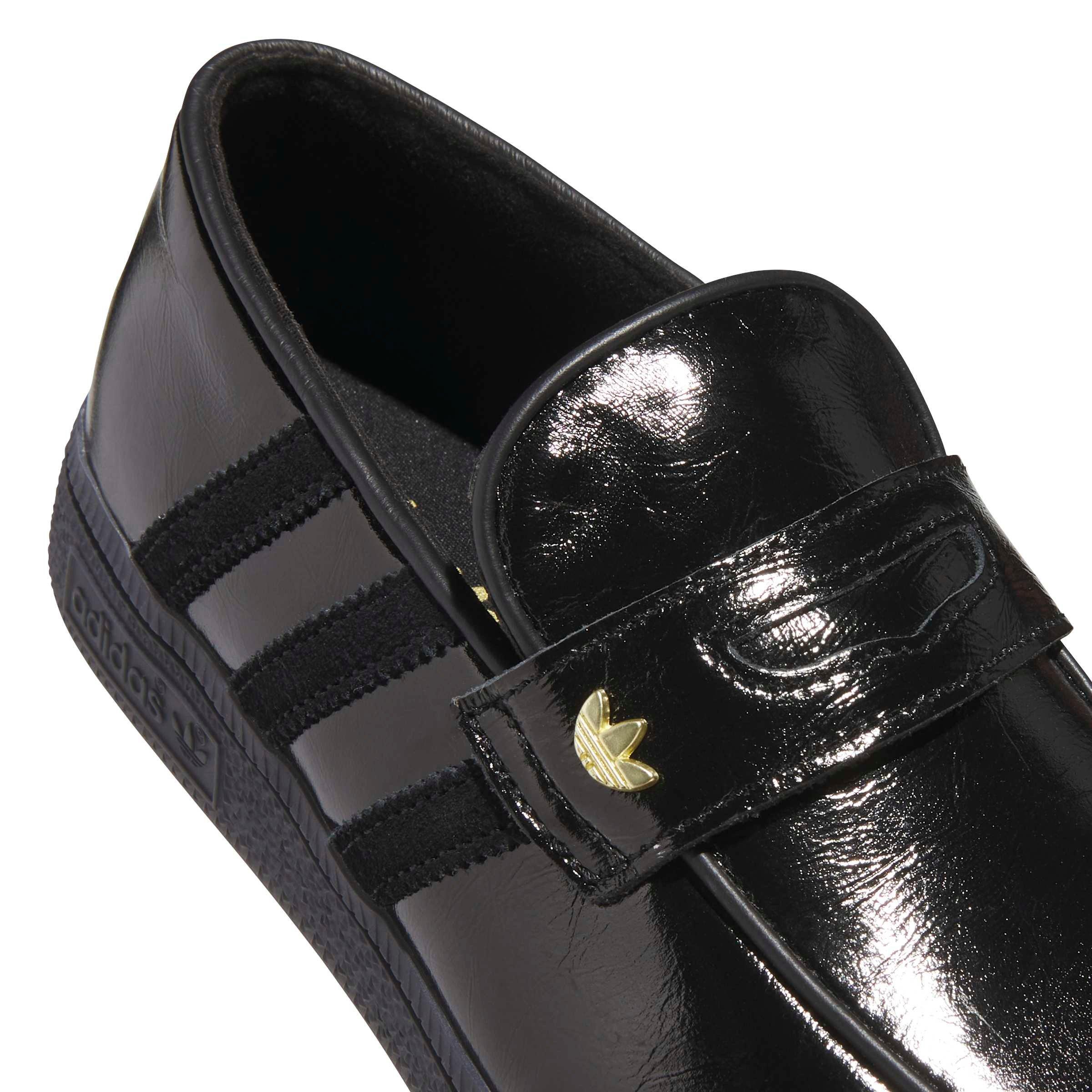 adidas Originals Handball Spezial Loafer "Core Black/Core Black/Gold Metallic" Women's Shoe - BLACK/BLACK/GOLD