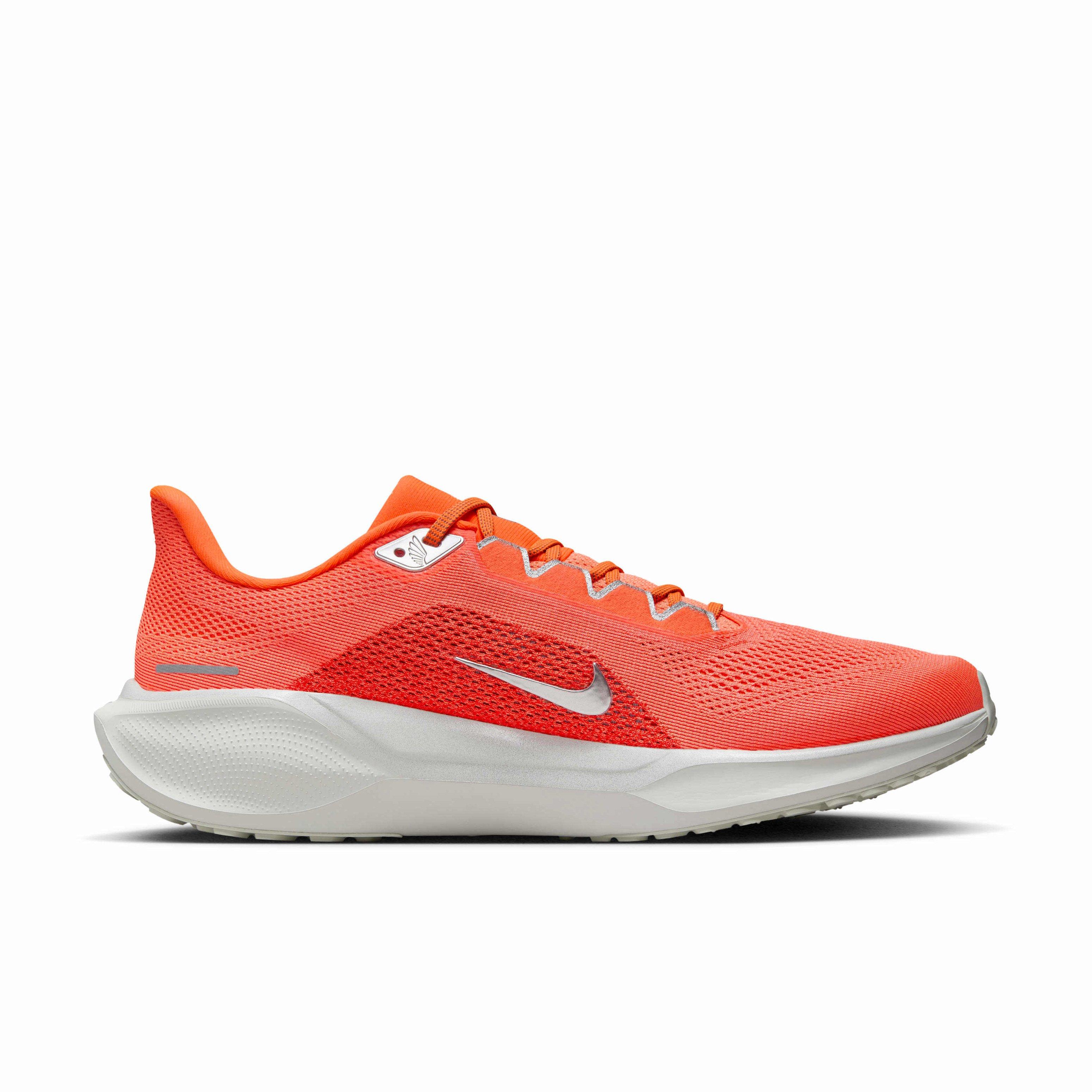 Nike Pegasus 41 "Hyper Crimson/Safety Orange/Photon Dust/Metallic Silver" Men's Running Shoe - CRIMSON/ORANGE/DUST/SILVER Thumbnail View 1