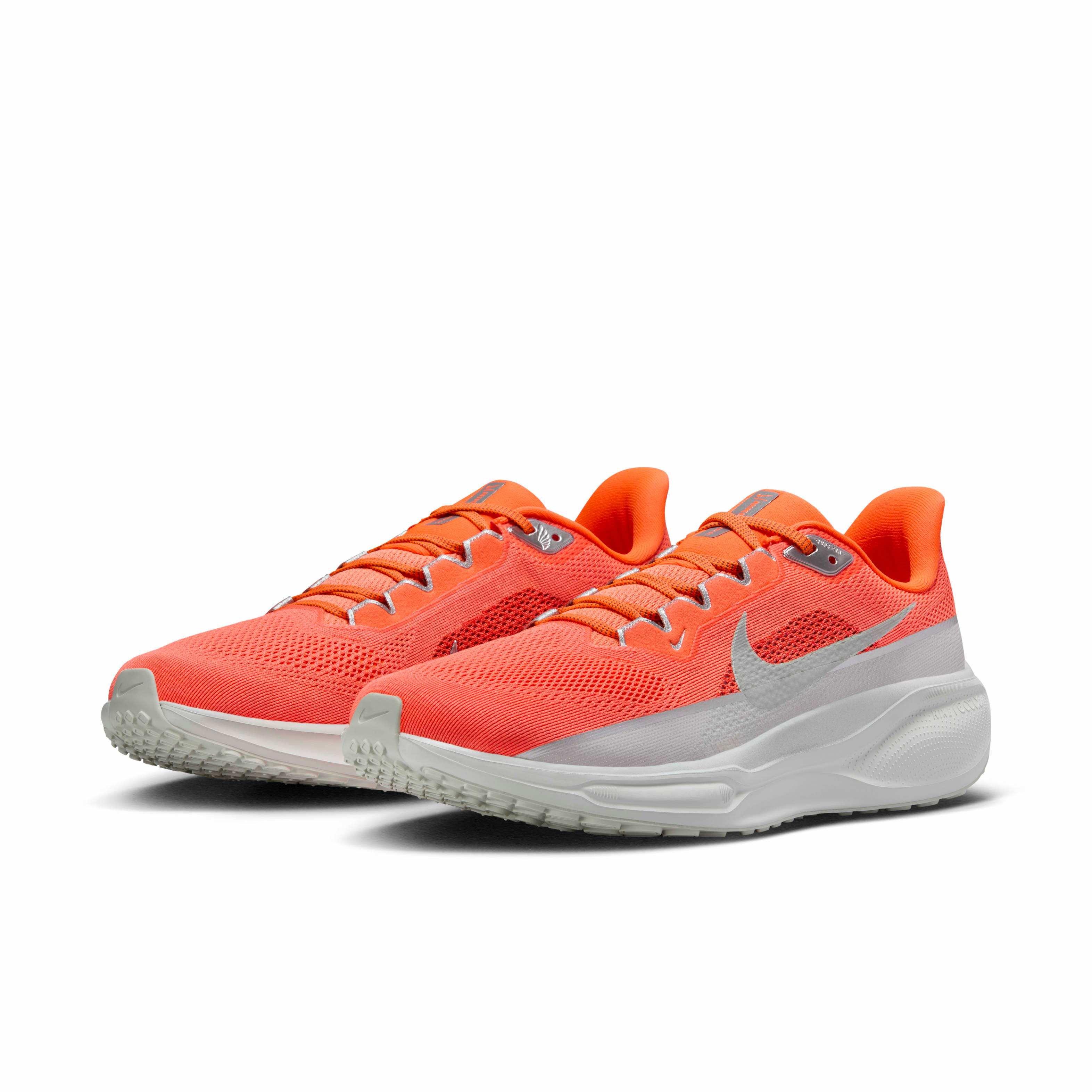 Nike Pegasus 41 "Hyper Crimson/Safety Orange/Photon Dust/Metallic Silver" Men's Running Shoe - CRIMSON/ORANGE/DUST/SILVER Thumbnail View 3