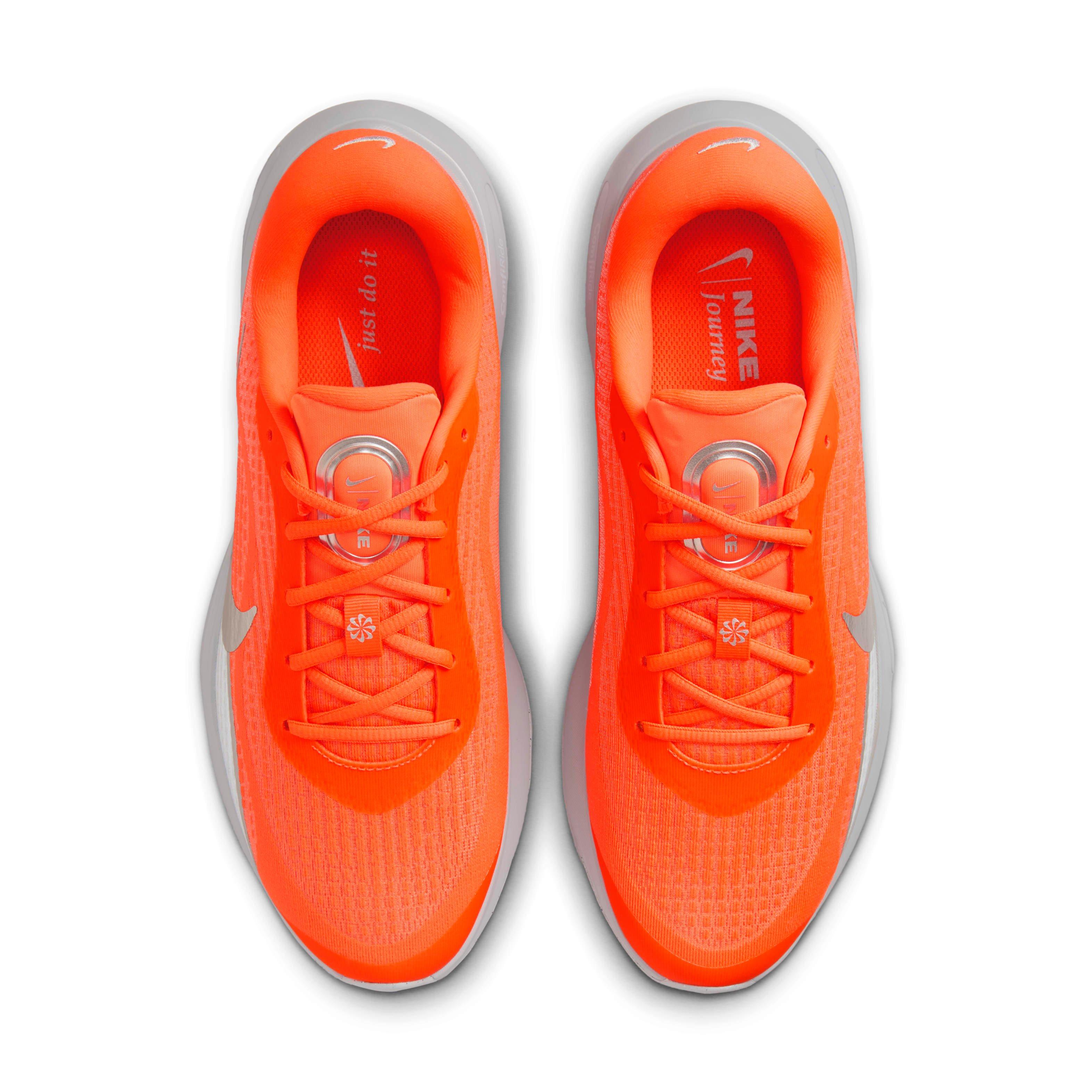 Nike Journey Run "Hyper Crimson/Wolf Grey/Safety Orange/Metallic Silver" Men's Running Shoe - CRIMSON/GREY/ORANGE/SILVER Thumbnail View 4