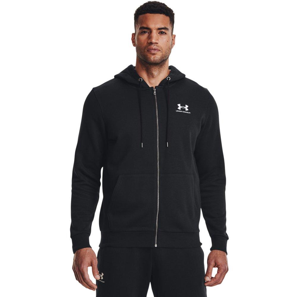 Under Armour Men's Essential Fleece Full-Zip Hoodie-Black - BLACK Thumbnail View 1