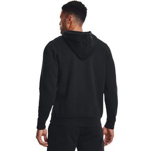 Under Armour Men's Essential Fleece Full-Zip Hoodie-Black